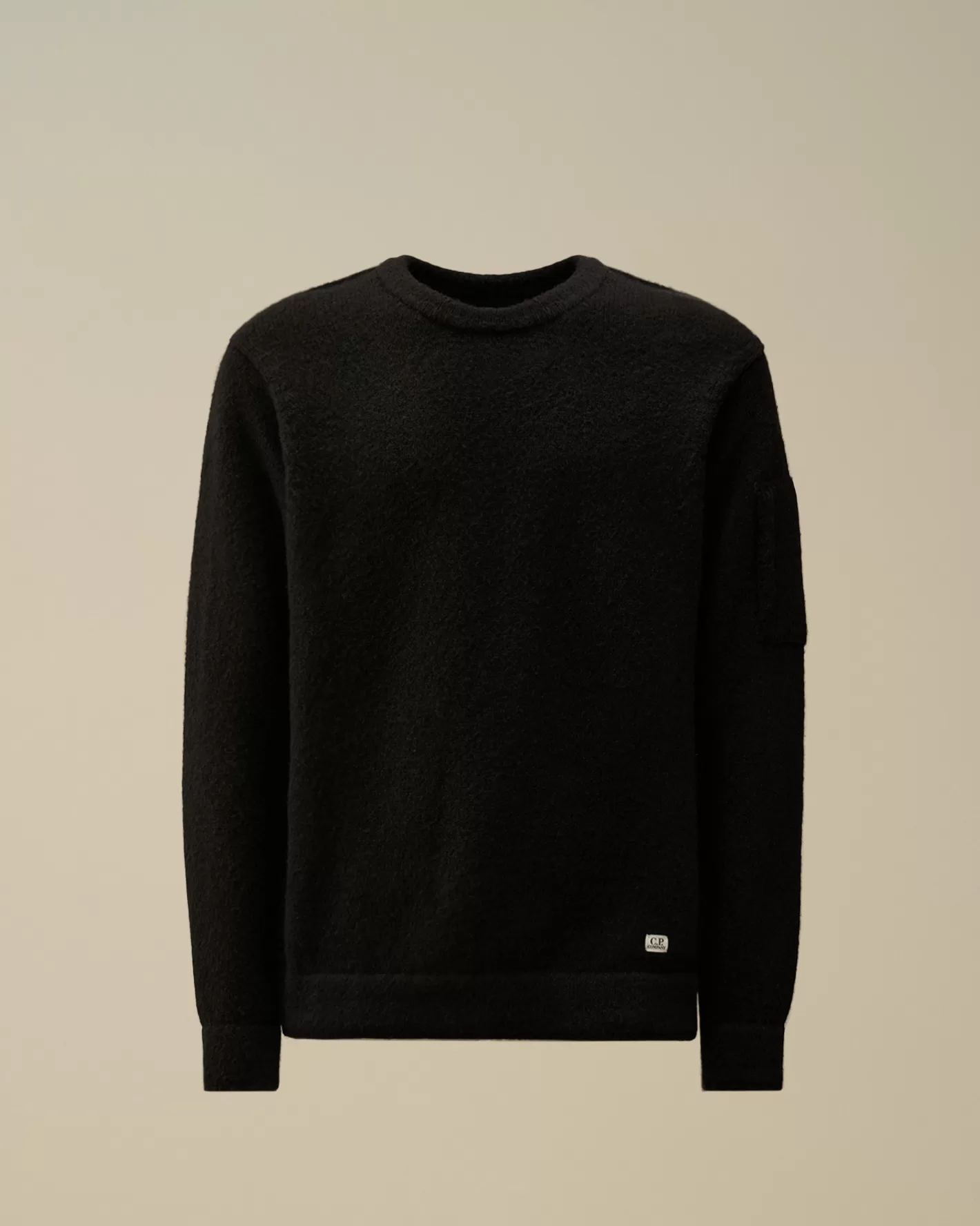 C.P. Company Jumpers^Alpaca Soft Crewneck Knit Black