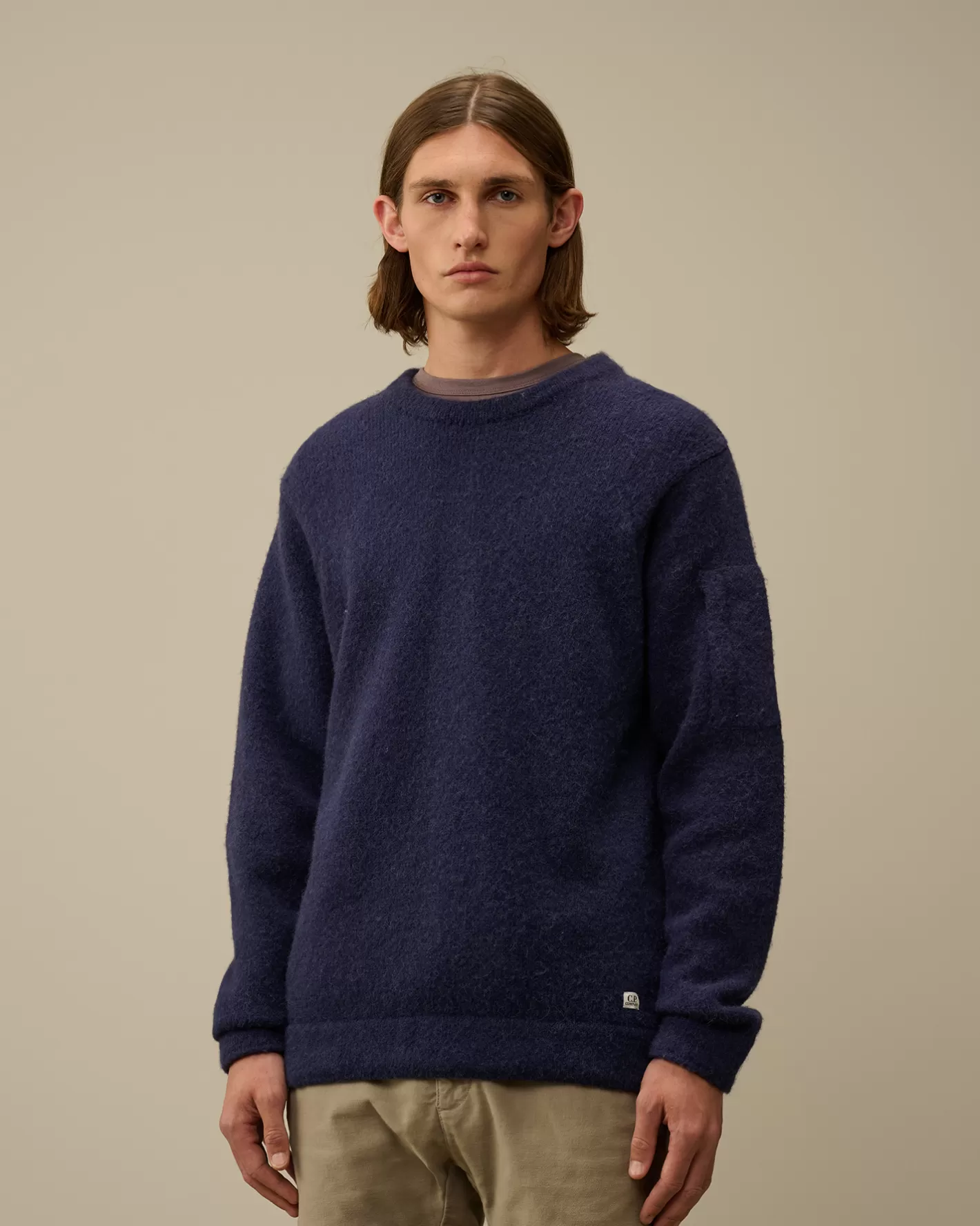 C.P. Company Jumpers^Alpaca Soft Crewneck Knit Estate Blue