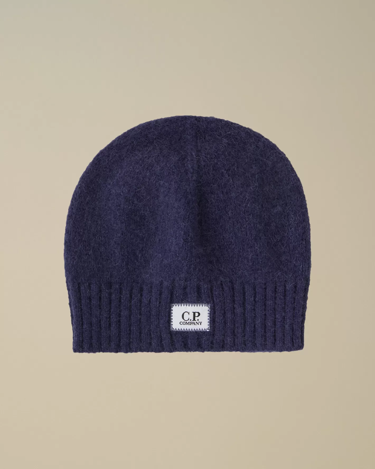 C.P. Company Hats^Alpaca Soft Logo Beanie Estate Blue