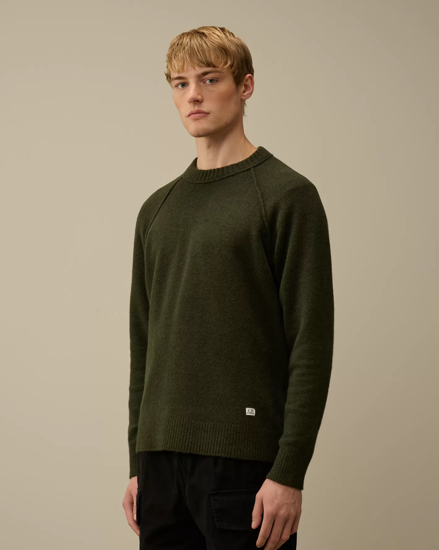 C.P. Company Jumpers^Alpaca Wool Crewneck Knit Grape Leaf – Green