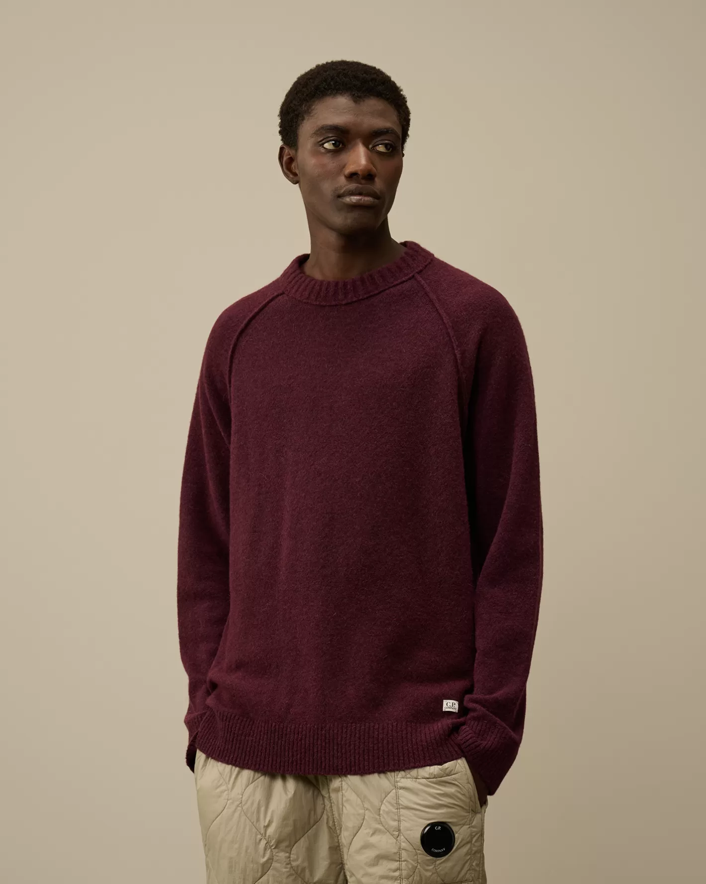 C.P. Company Jumpers^Alpaca Wool Crewneck Knit Potent Purple