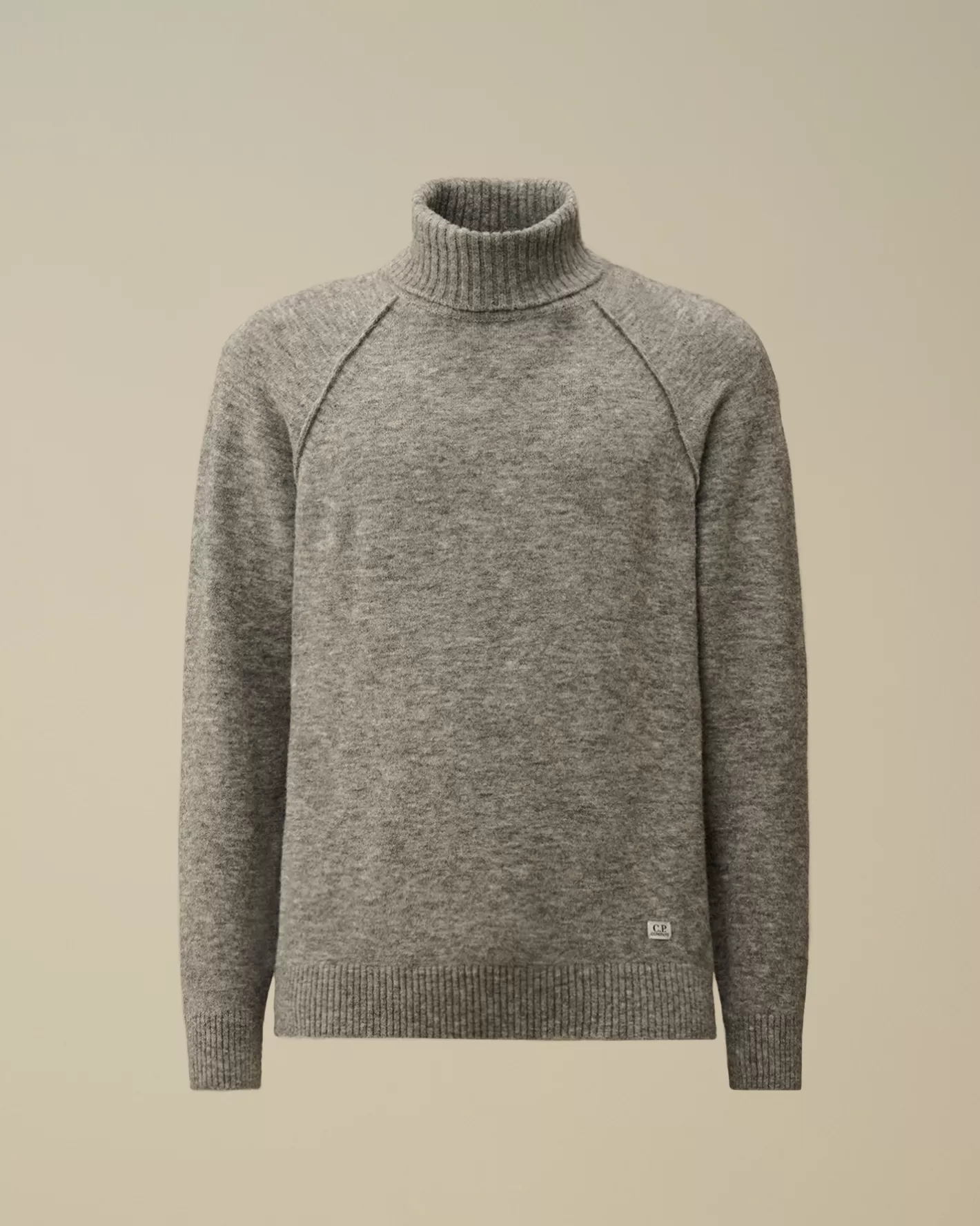 C.P. Company Jumpers^Alpaca Wool Turtleneck Knit Graphite Melange – Grey