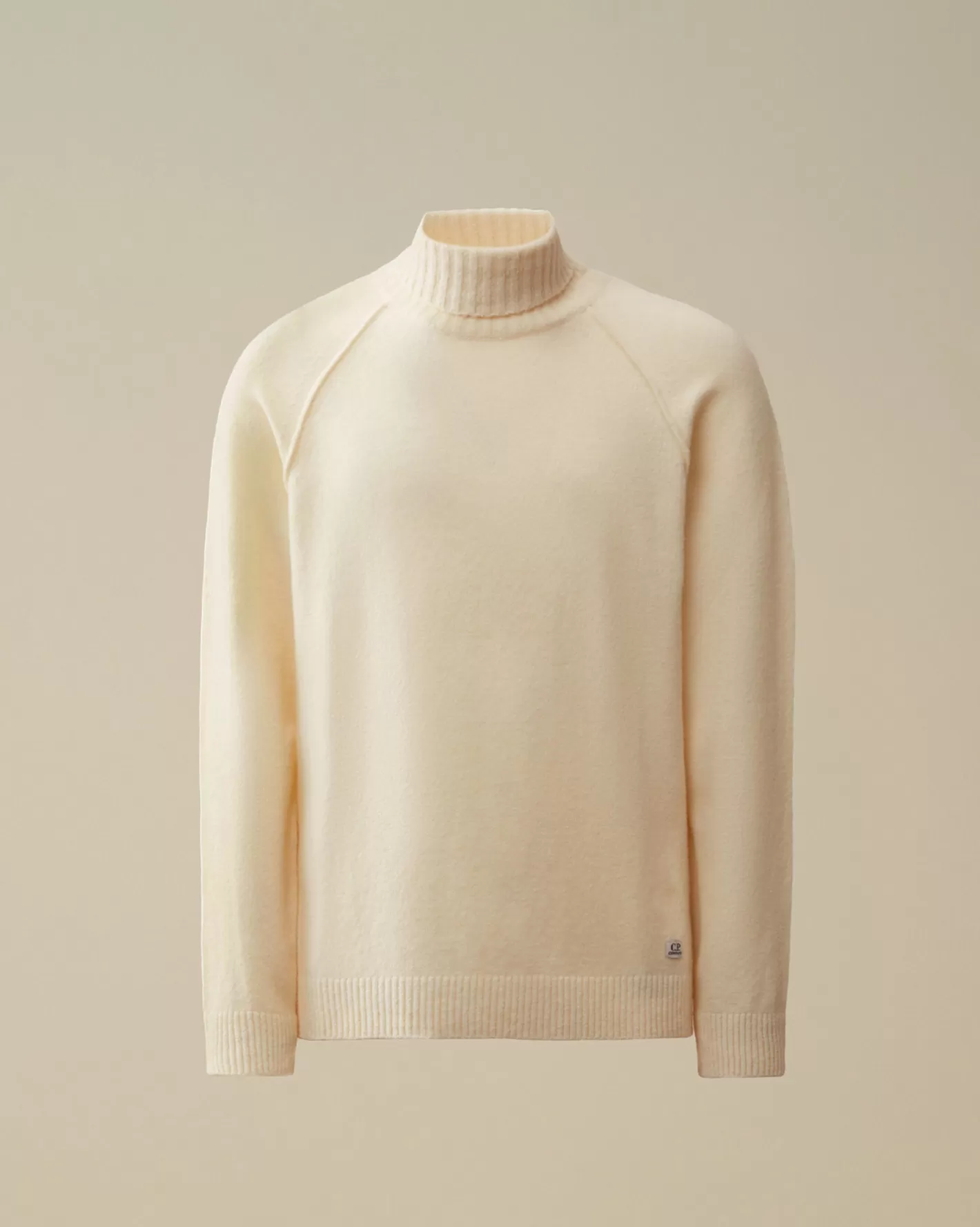 C.P. Company Jumpers^Alpaca Wool Turtleneck Knit Gauze White