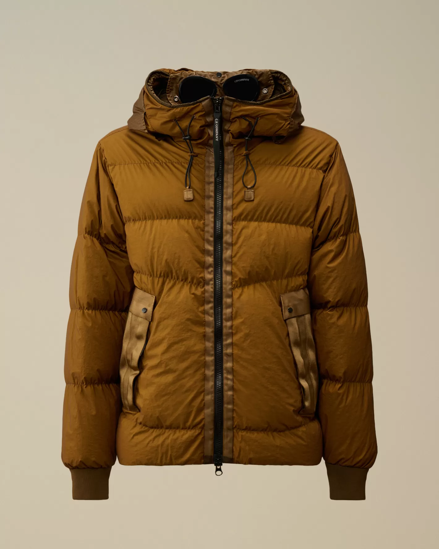 C.P. Company Jacket & Coats^Bi-TM Goggle Down Jacket Toffee – Beige