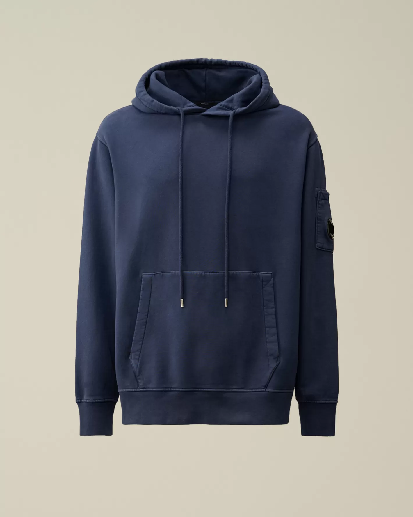 C.P. Company Sweatshirts^Brushed and Emerized Diagonal Fleece Lens Hooded Sweatshirt Estate Blue