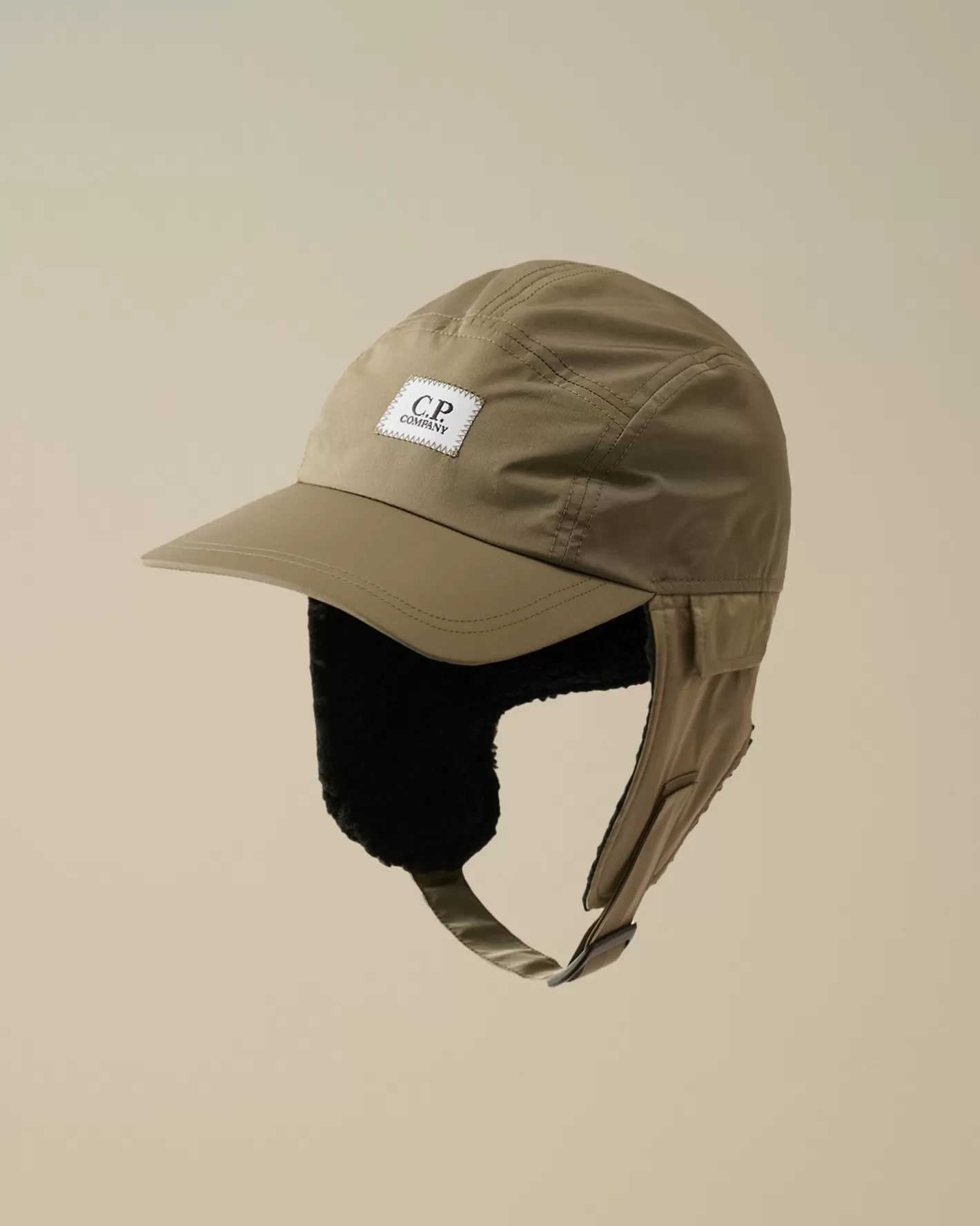 C.P. Company Hats^Chrome-R Earflap Hat Walnut – Beige