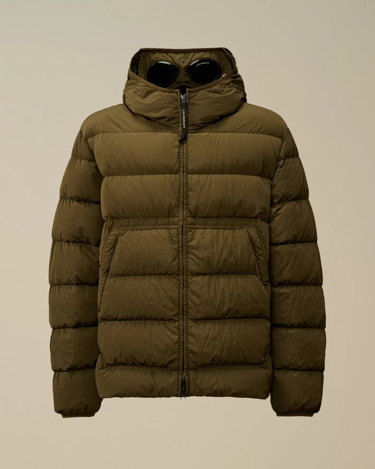 C.P. Company Jacket & Coats^Chrome-R Goggle Down Jacket Ivy Green