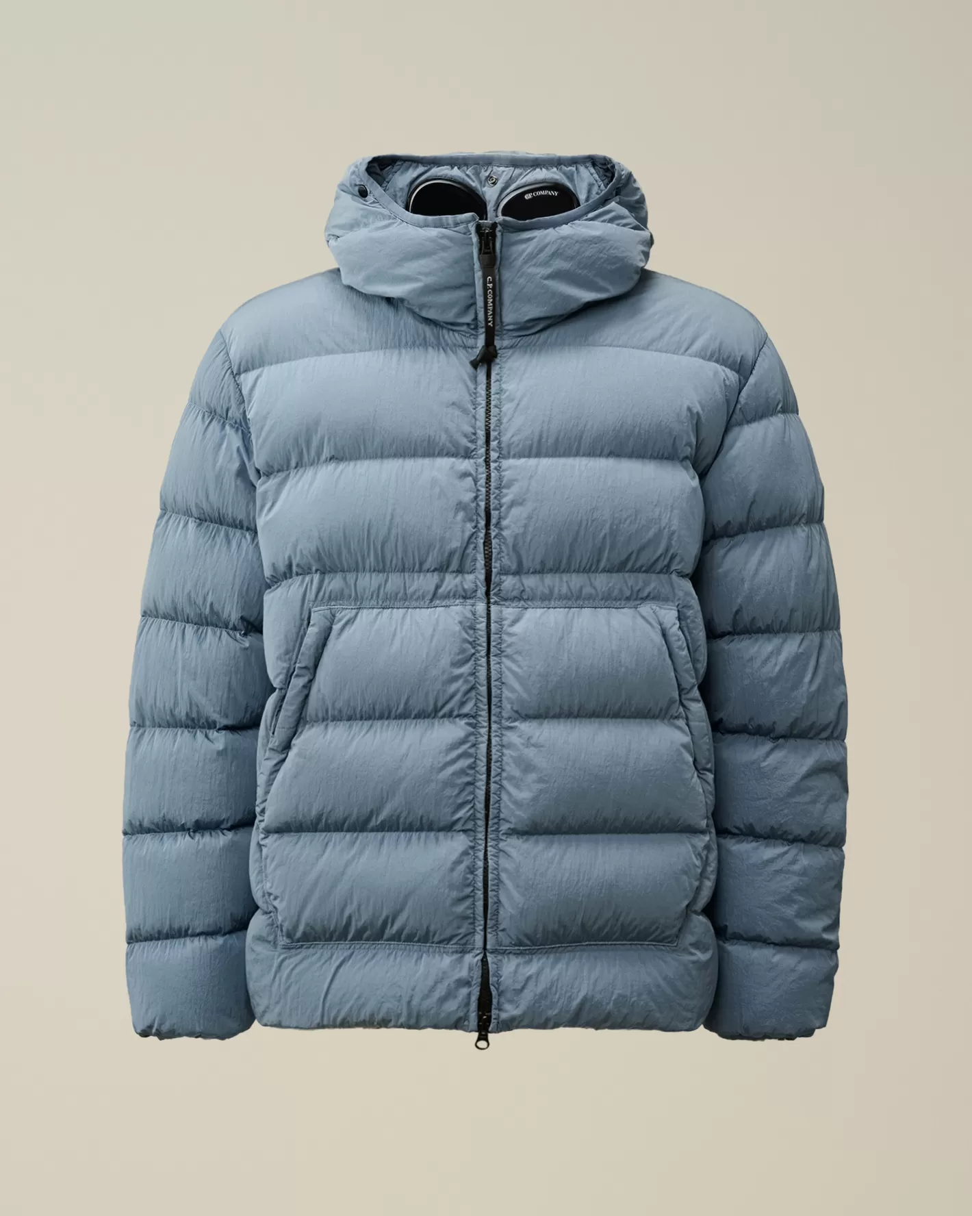 C.P. Company Jacket & Coats^Chrome-R Goggle Down Jacket Flint Stone – Blue