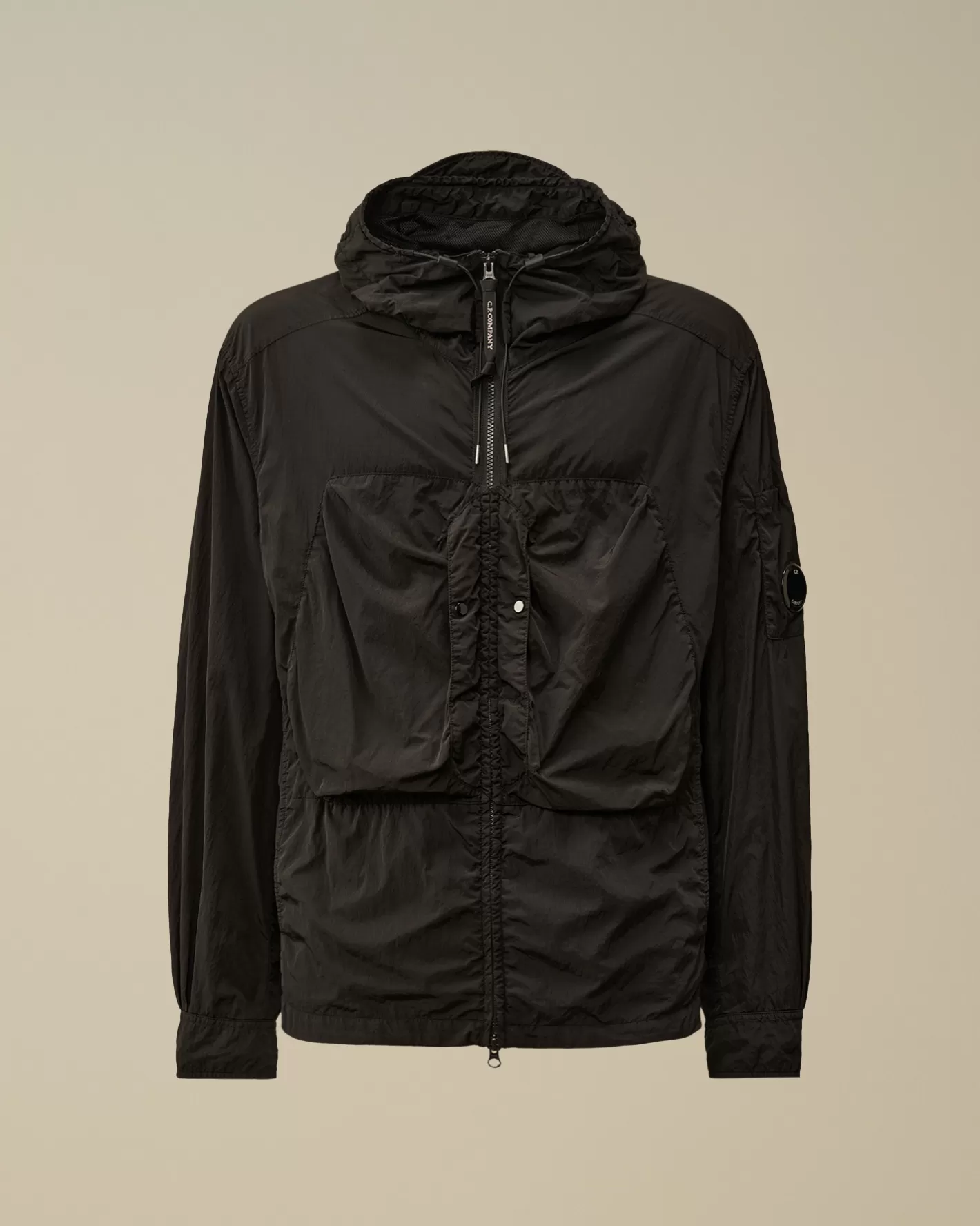 C.P. Company Overshirt^Chrome-R Hooded Overshirt Black