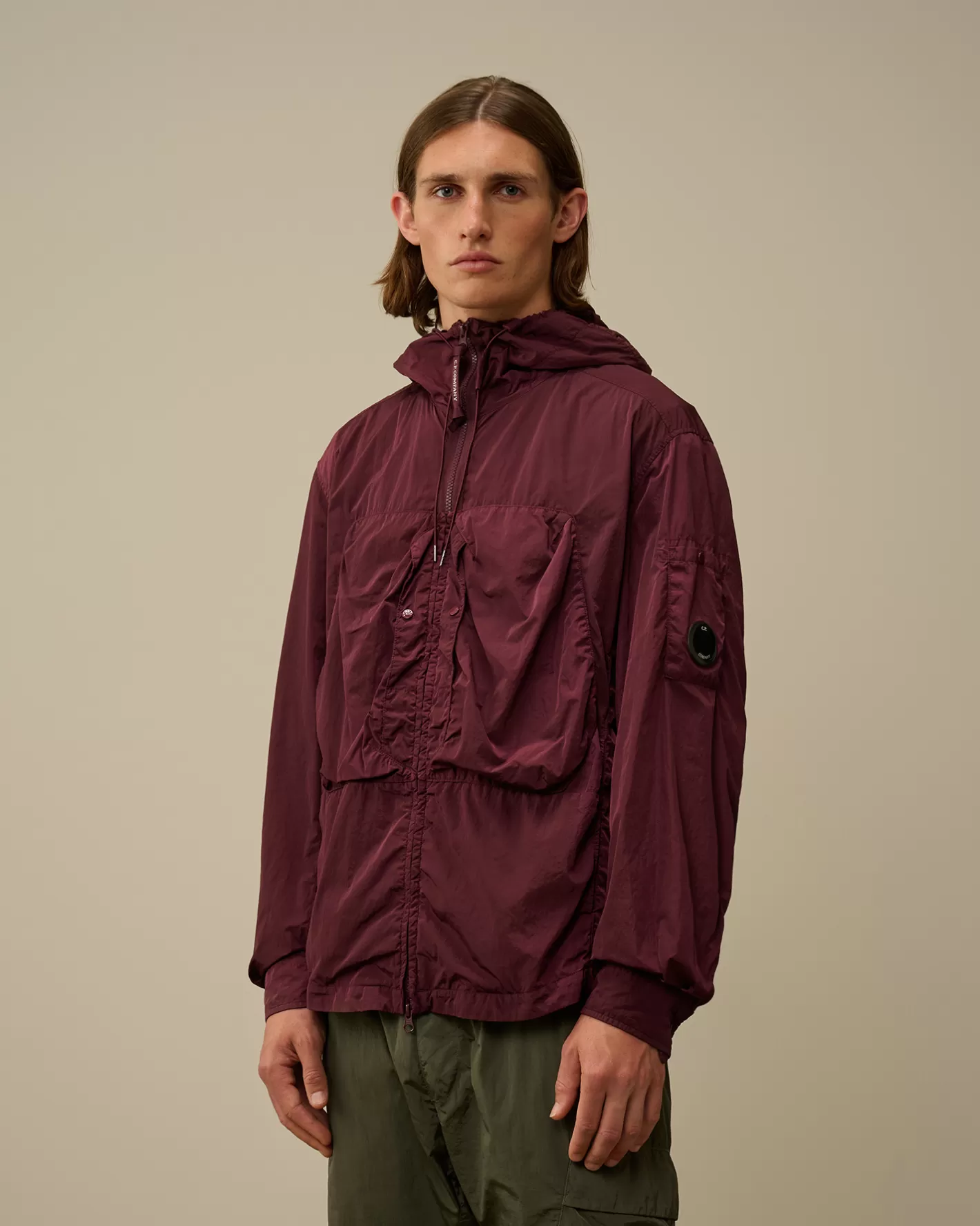 C.P. Company Overshirt^Chrome-R Hooded Overshirt Potent Purple