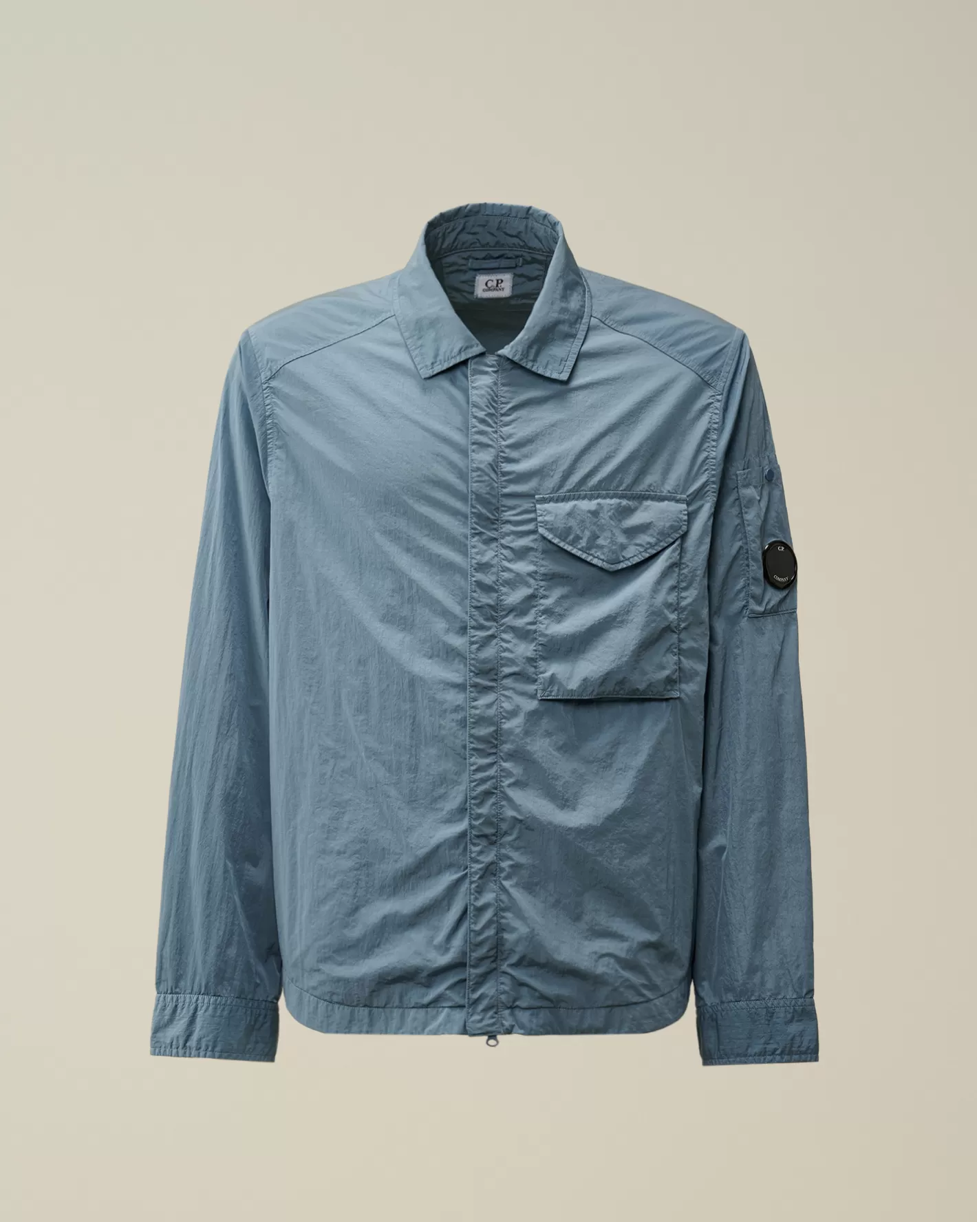 C.P. Company Overshirt^Chrome-R Lens Overshirt Flint Stone – Blue