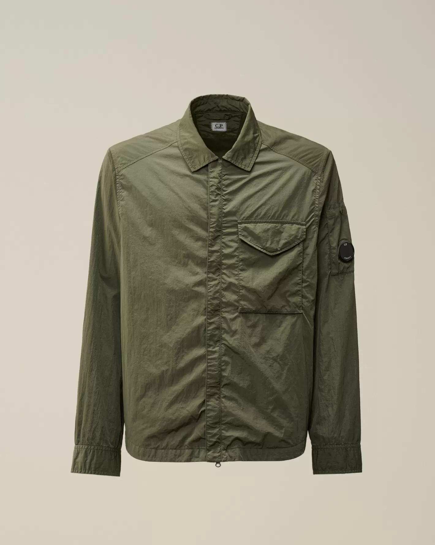 C.P. Company Overshirt^Chrome-R Lens Overshirt Grape Leaf – Green