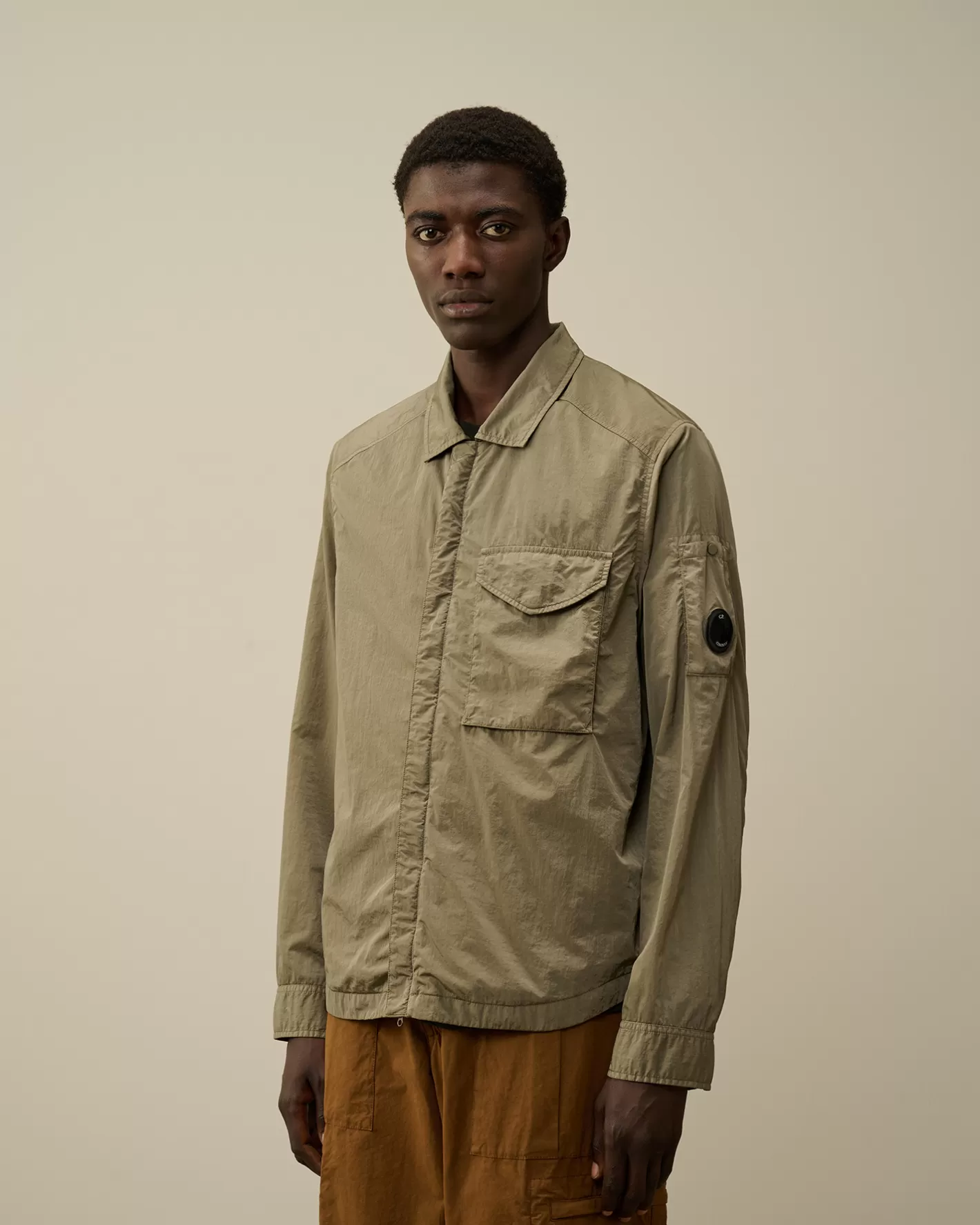 C.P. Company Overshirt^Chrome-R Lens Overshirt Walnut – Beige