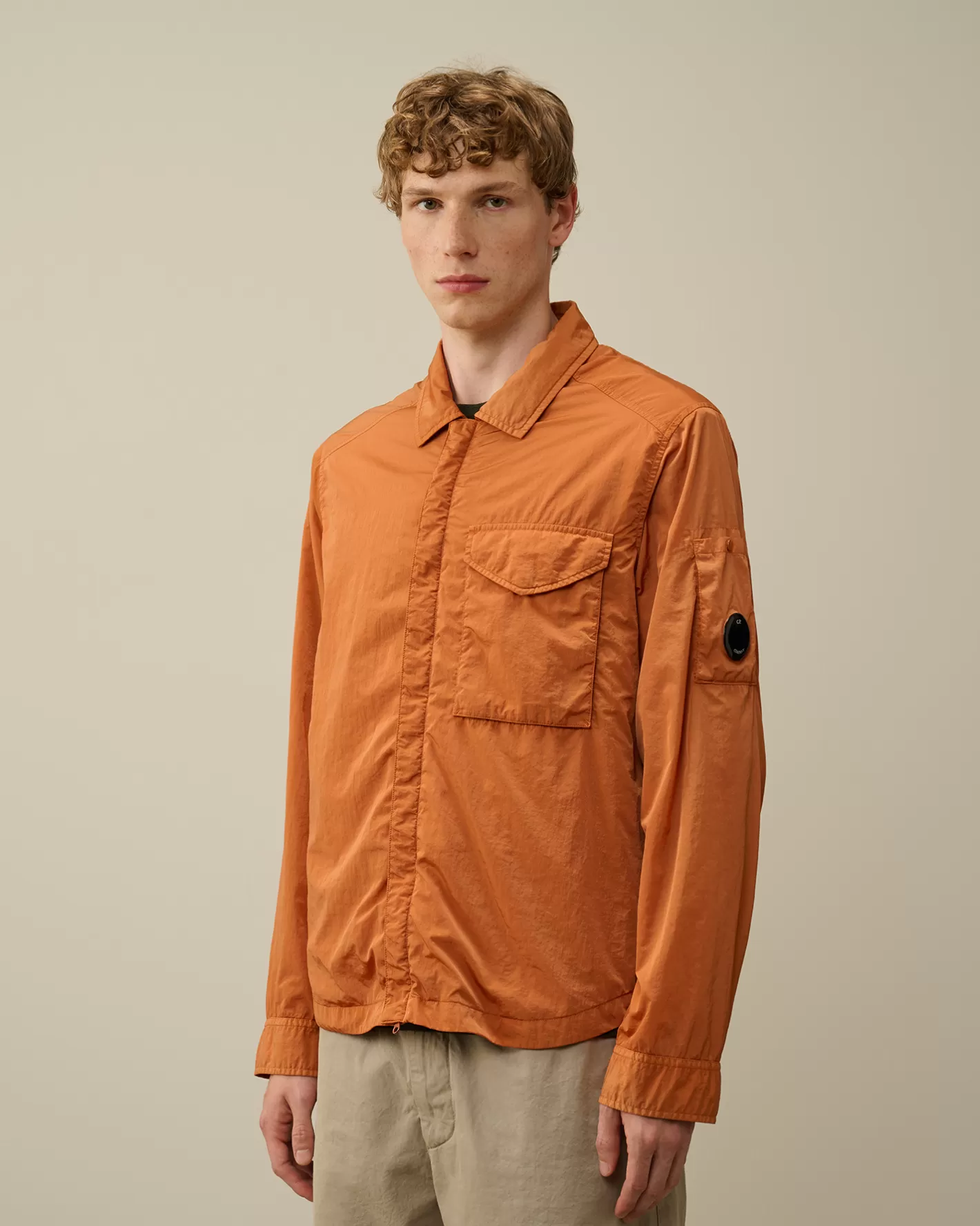 C.P. Company Overshirt^Chrome-R Lens Overshirt Bombay Brown