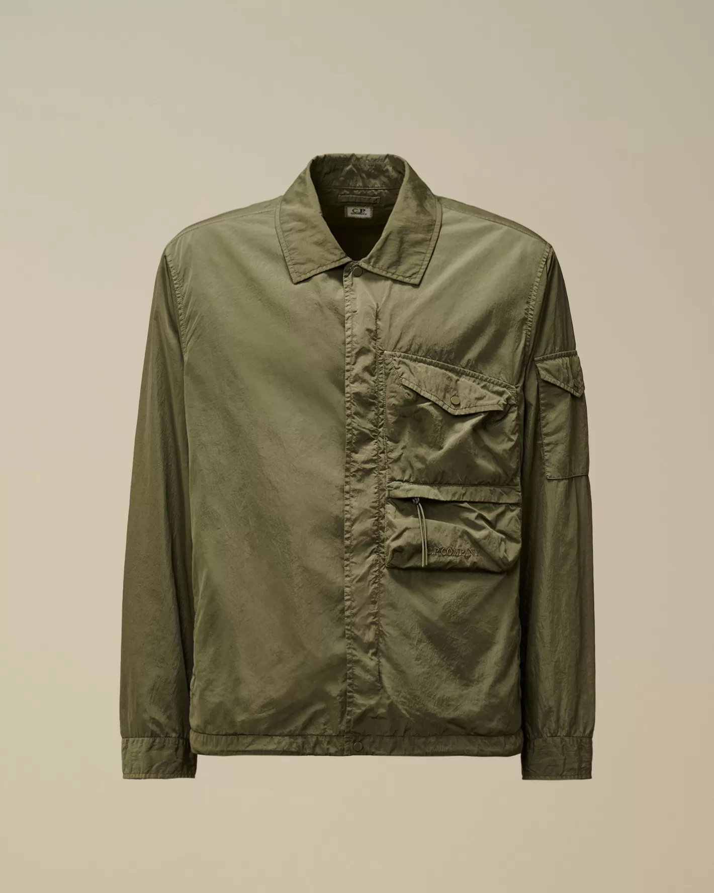 C.P. Company Overshirt^Chrome-R Utility Overshirt Grape Leaf – Green