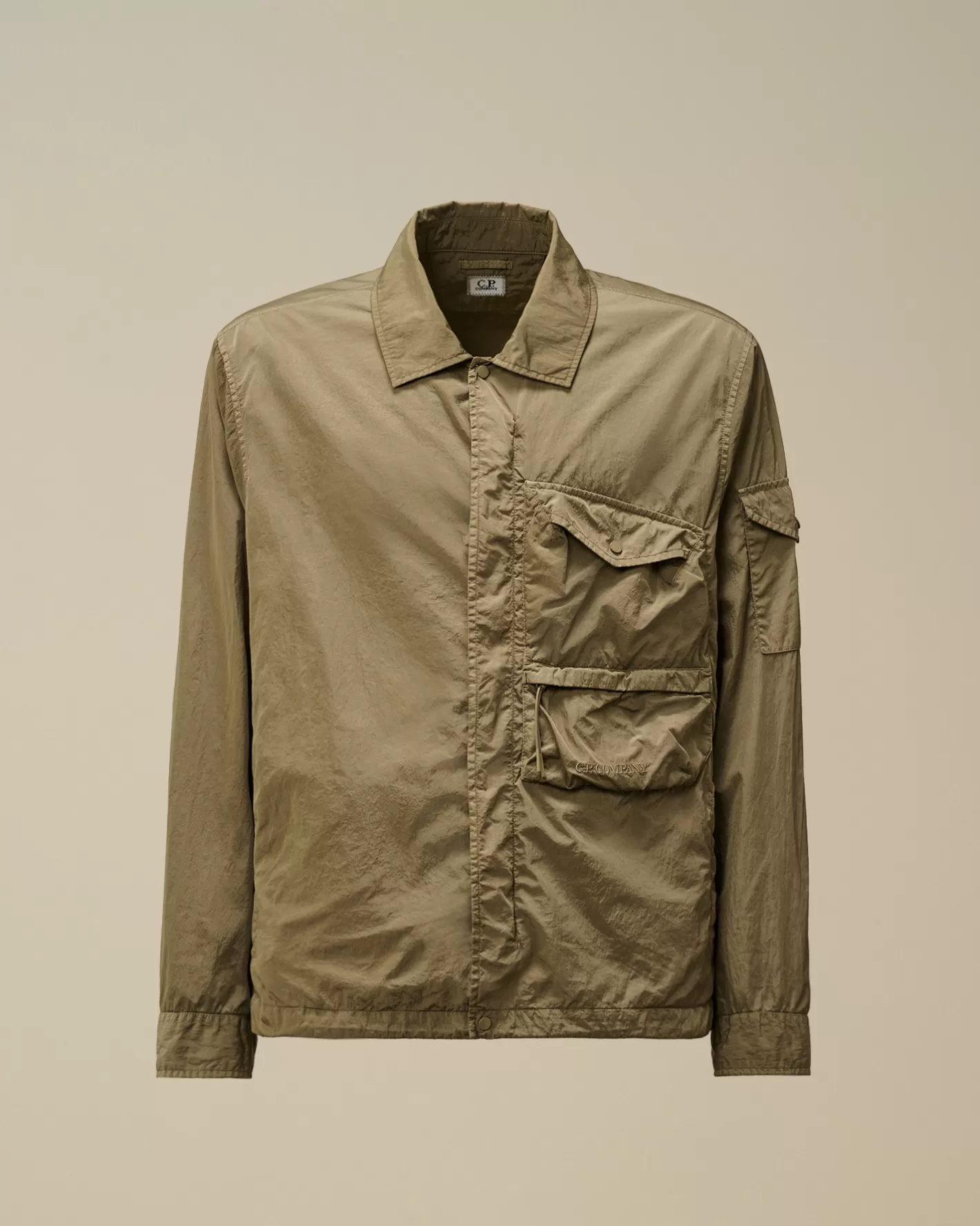 C.P. Company Overshirt^Chrome-R Utility Overshirt Walnut – Beige