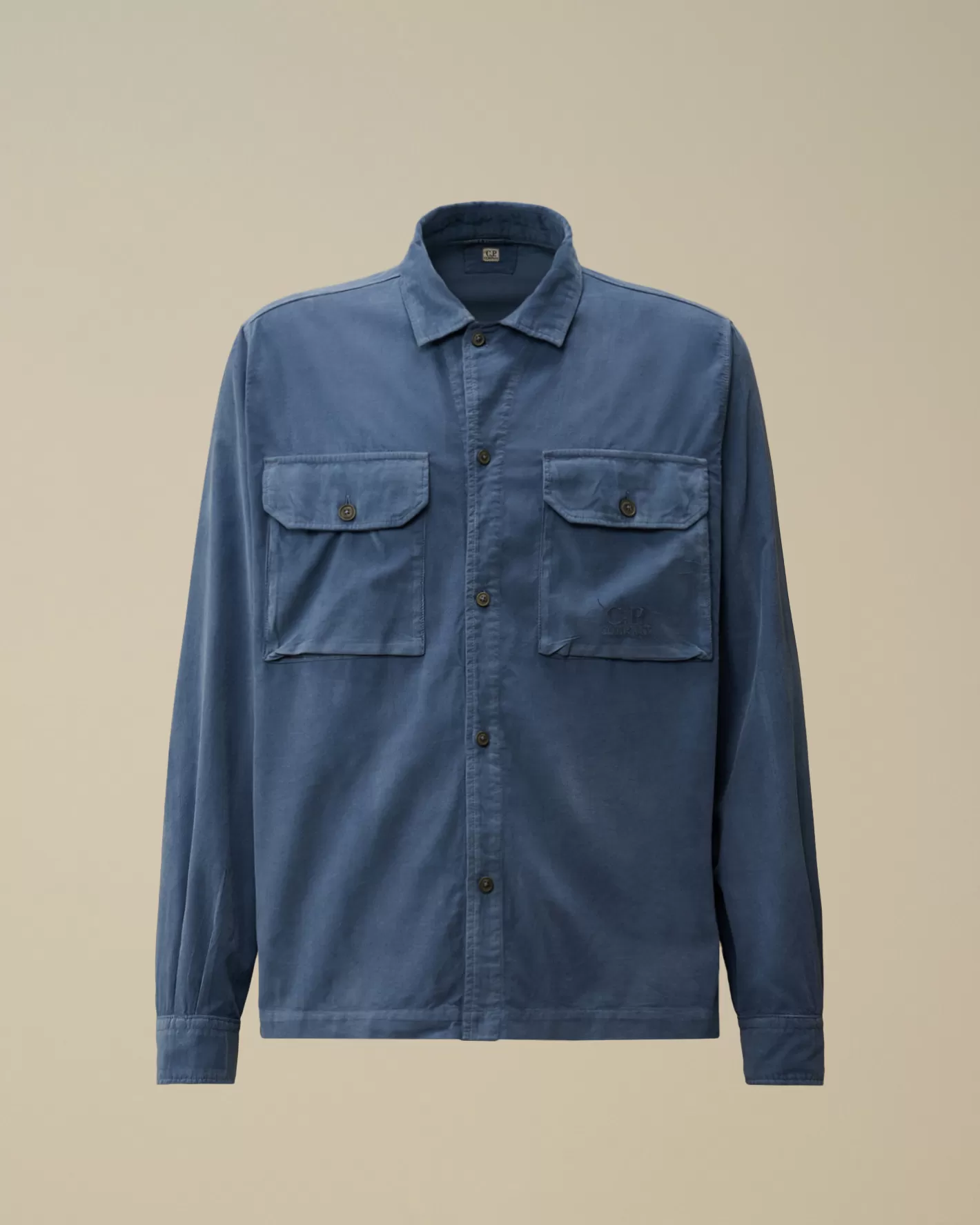 C.P. Company Overshirt^Corduroy Buttoned Overshirt Flint Stone – Blue