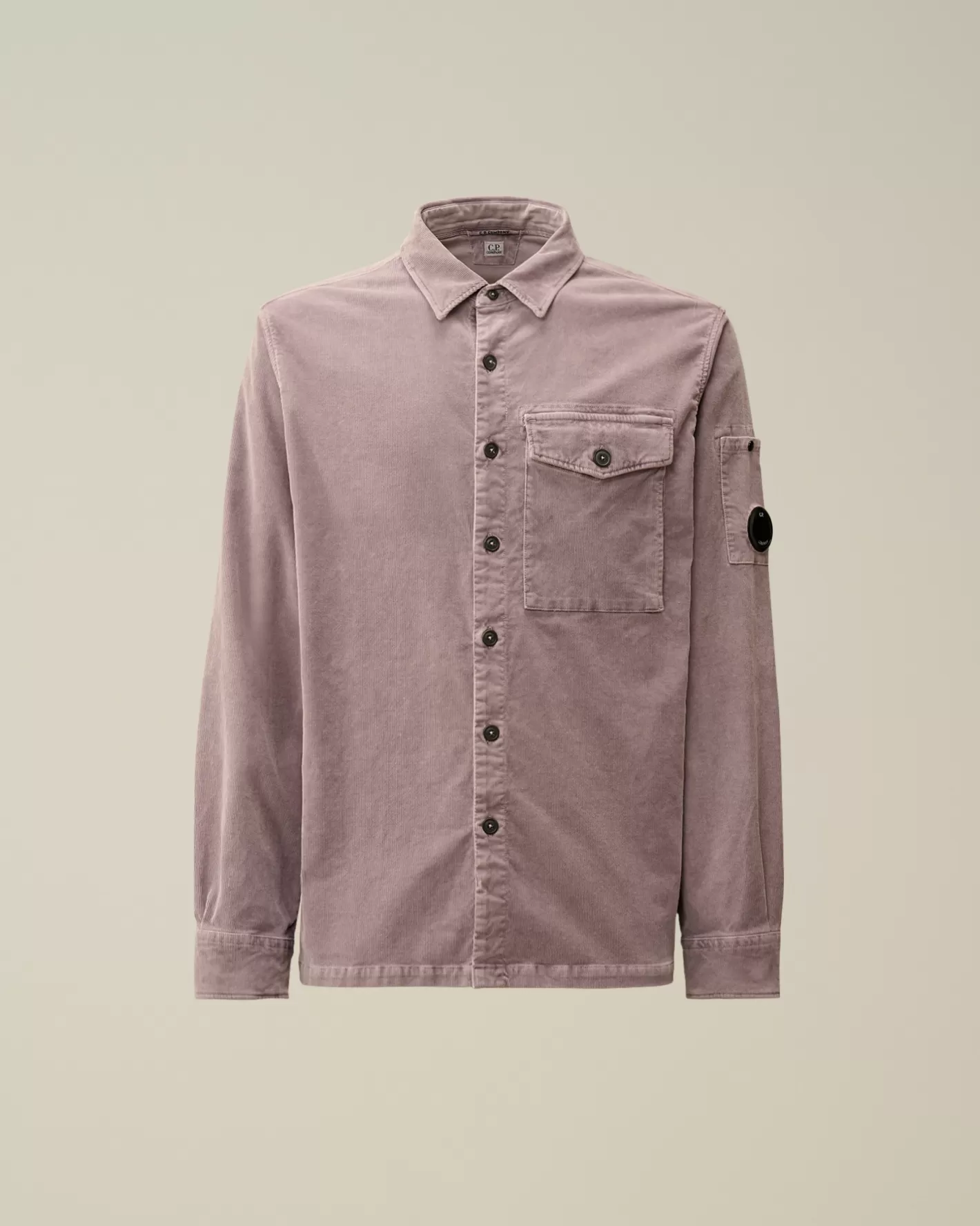 C.P. Company Shirt^Corduroy Lens Buttoned Shirt Purple Dove