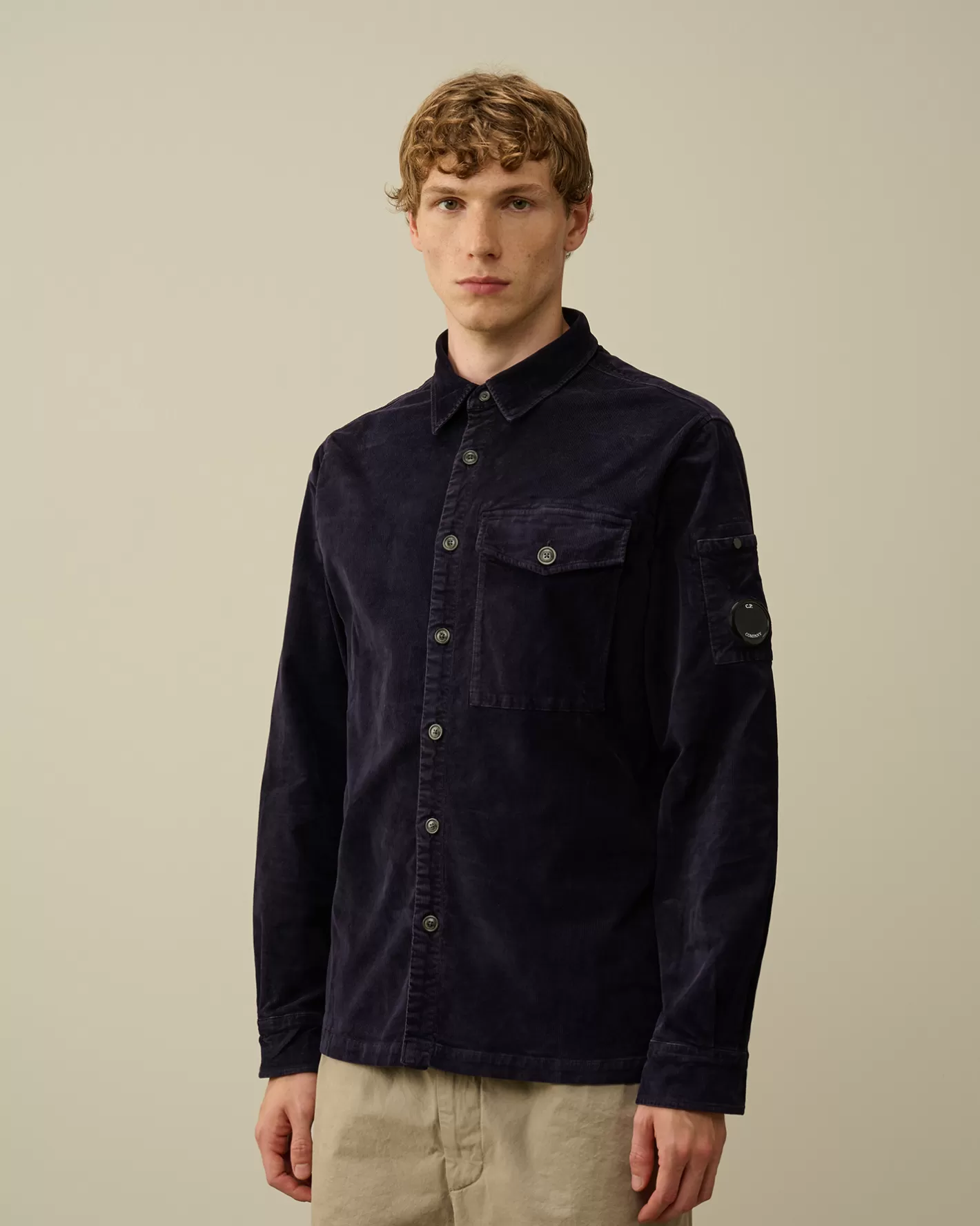 C.P. Company Shirt^Corduroy Lens Buttoned Shirt Nightshade – Purple