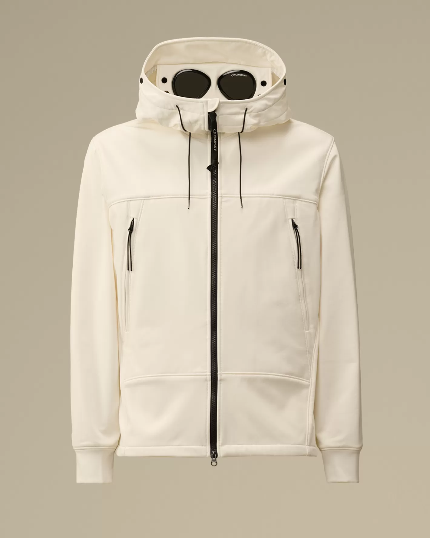 C.P. Company Jacket & Coats^C.P. Shell-R Goggle Jacket Gauze White