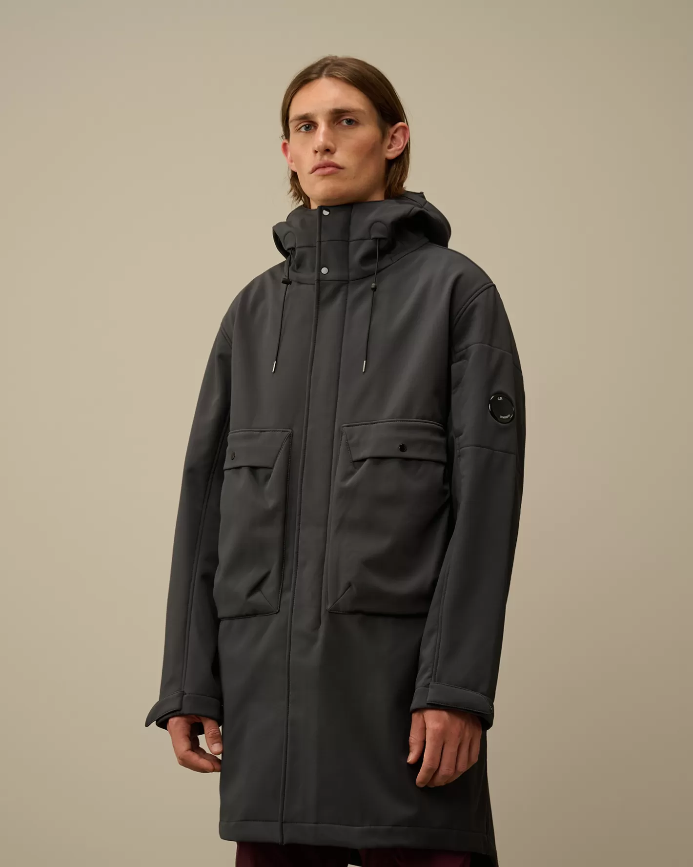 C.P. Company Jacket & Coats^C.P. Shell-R Hooded Parka Jacket Black Sand