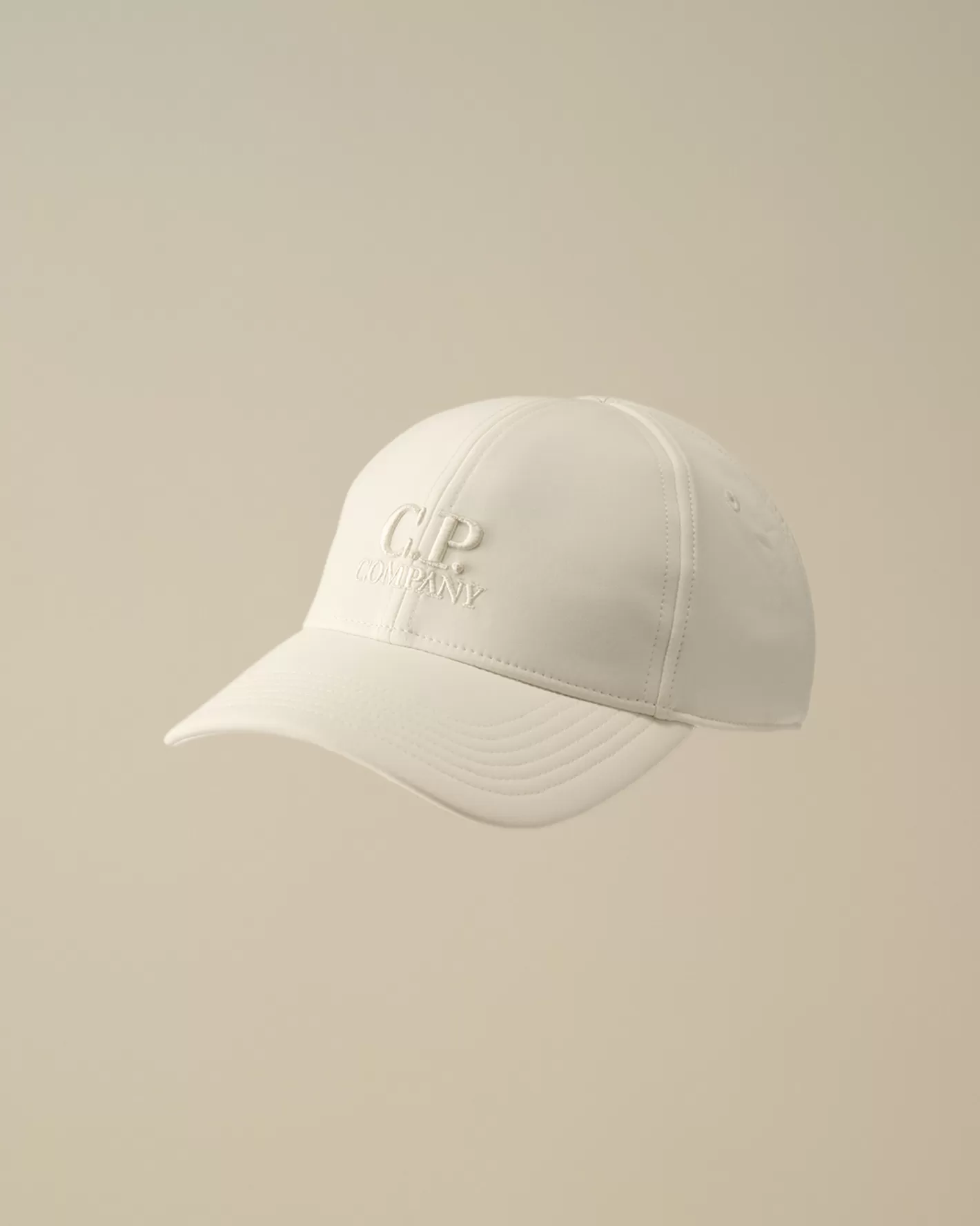 C.P. Company Hats^C.P. Shell-R Logo Cap Gauze White