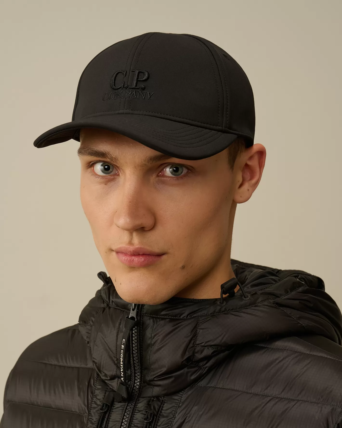 C.P. Company Hats^C.P. Shell-R Logo Cap Black