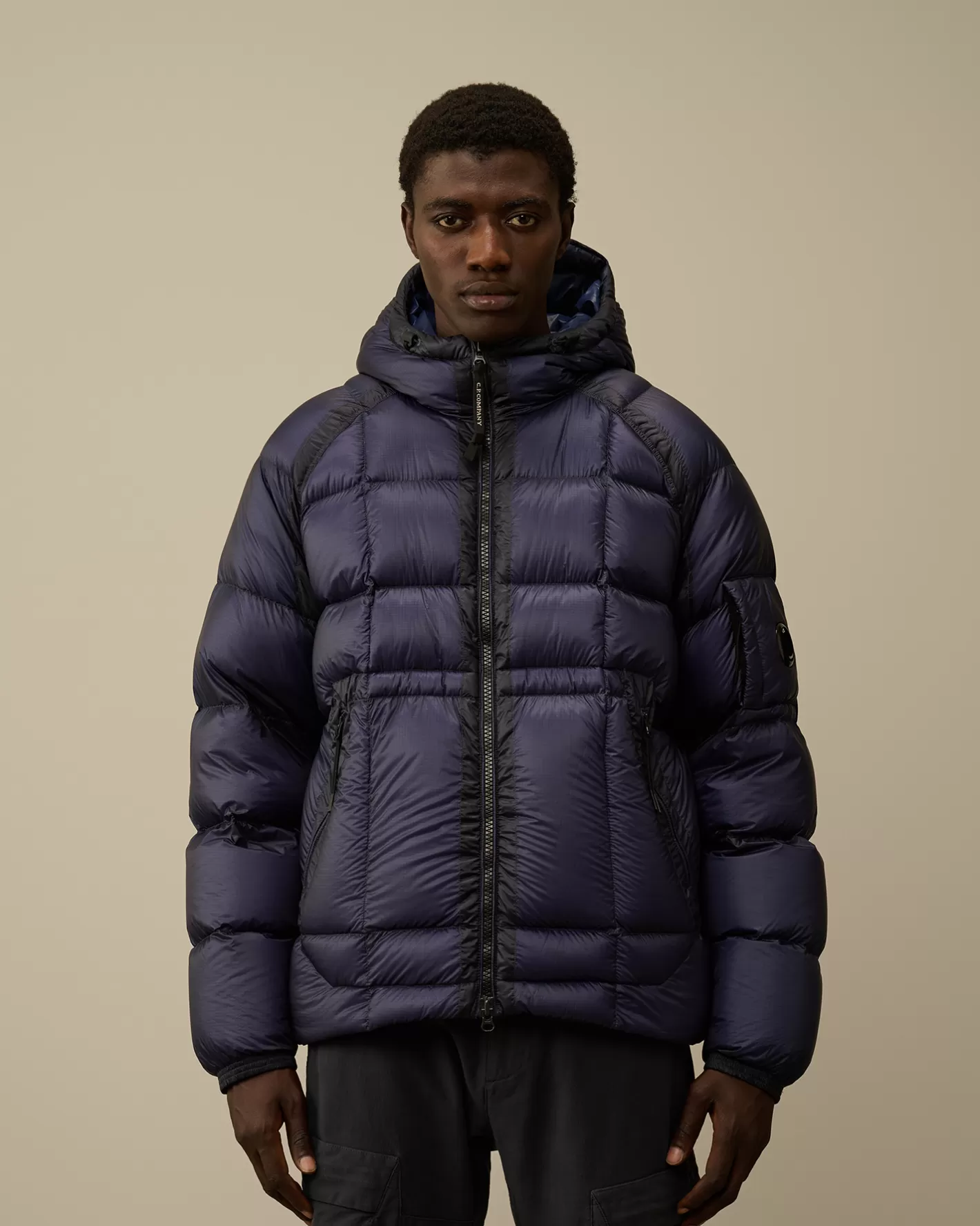 C.P. Company Jacket & Coats^D.D. Shell Hooded Medium Down Jacket Estate Blue