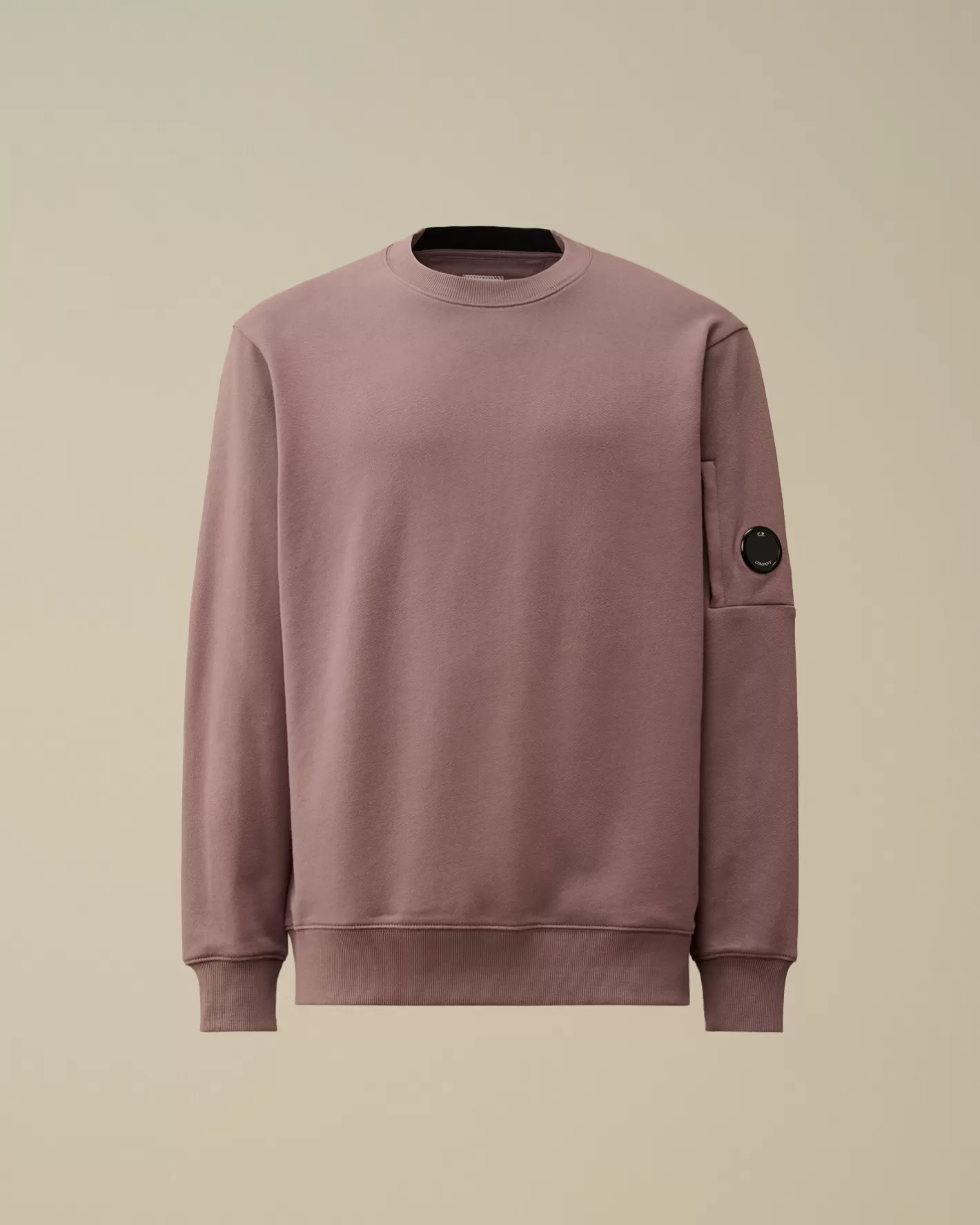 C.P. Company Sweatshirts^Diagonal Raised Fleece Crew Neck Lens Sweatshirt Purple Dove