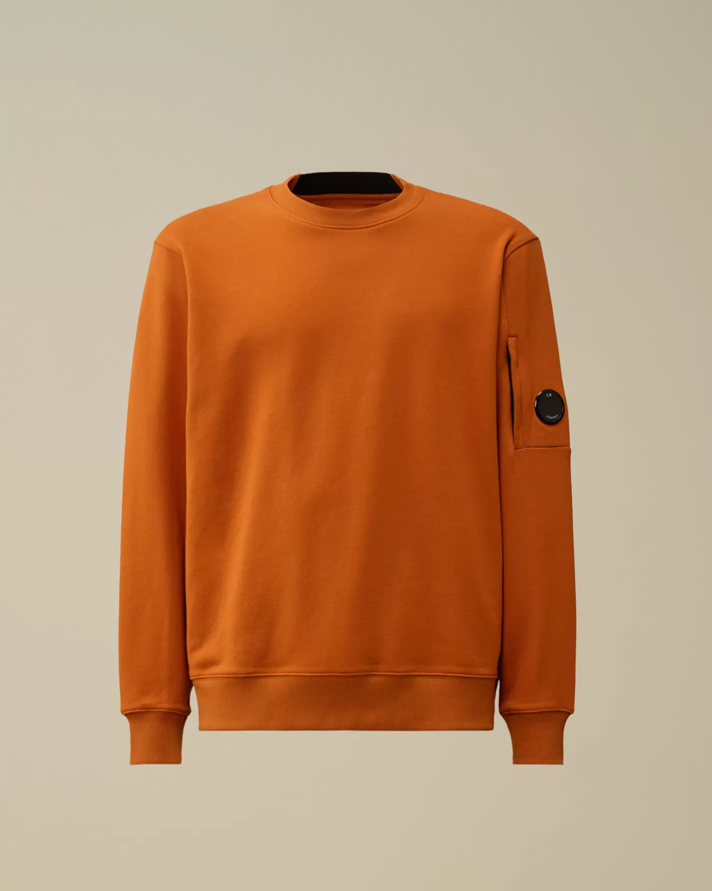 C.P. Company Sweatshirts^Diagonal Raised Fleece Crew Neck Lens Sweatshirt Bombay Brown