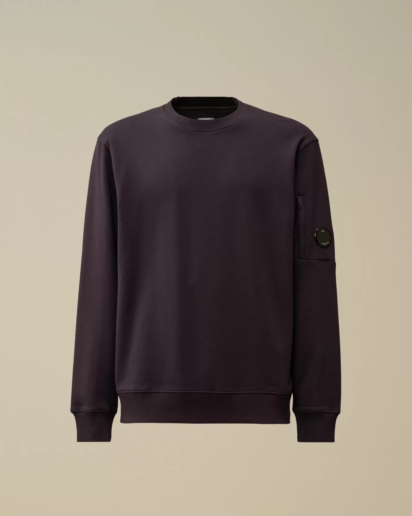 C.P. Company Sweatshirts^Diagonal Raised Fleece Crew Neck Lens Sweatshirt Nightshade – Purple