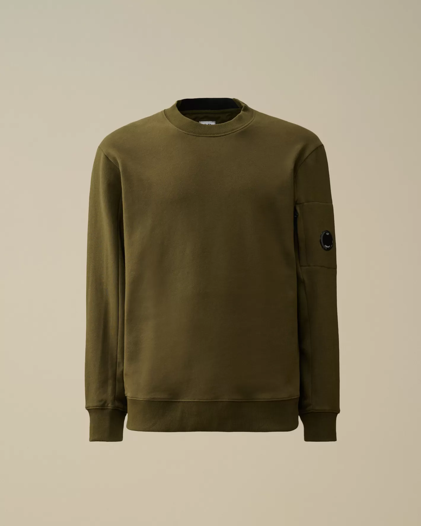 C.P. Company Sweatshirts^Diagonal Raised Fleece Crew Neck Lens Sweatshirt Ivy Green