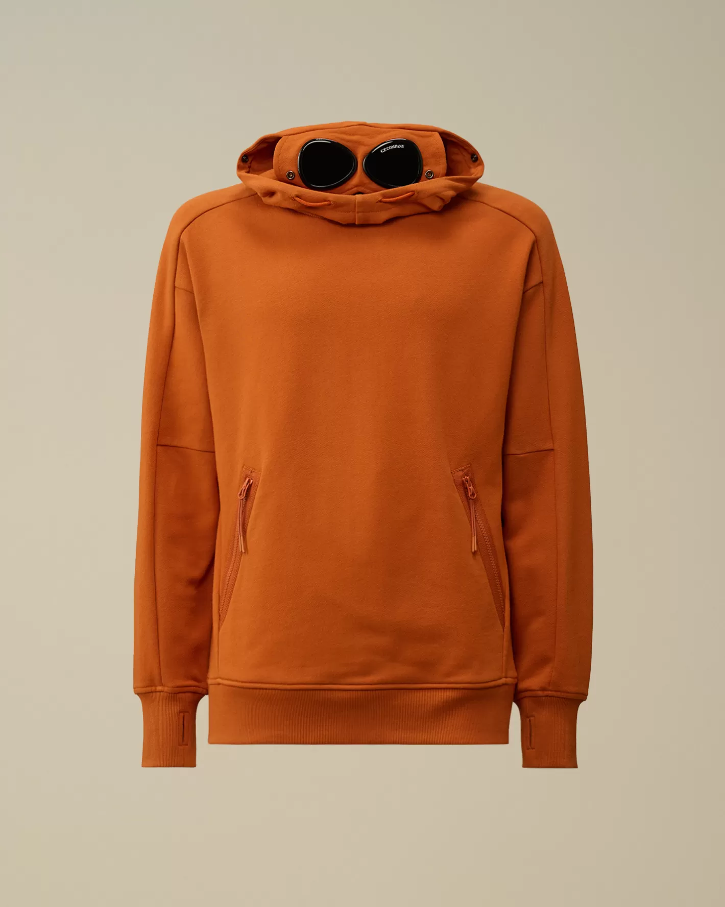 C.P. Company Sweatshirts^Diagonal Raised Fleece Goggle Hooded Sweatshirt Bombay Brown