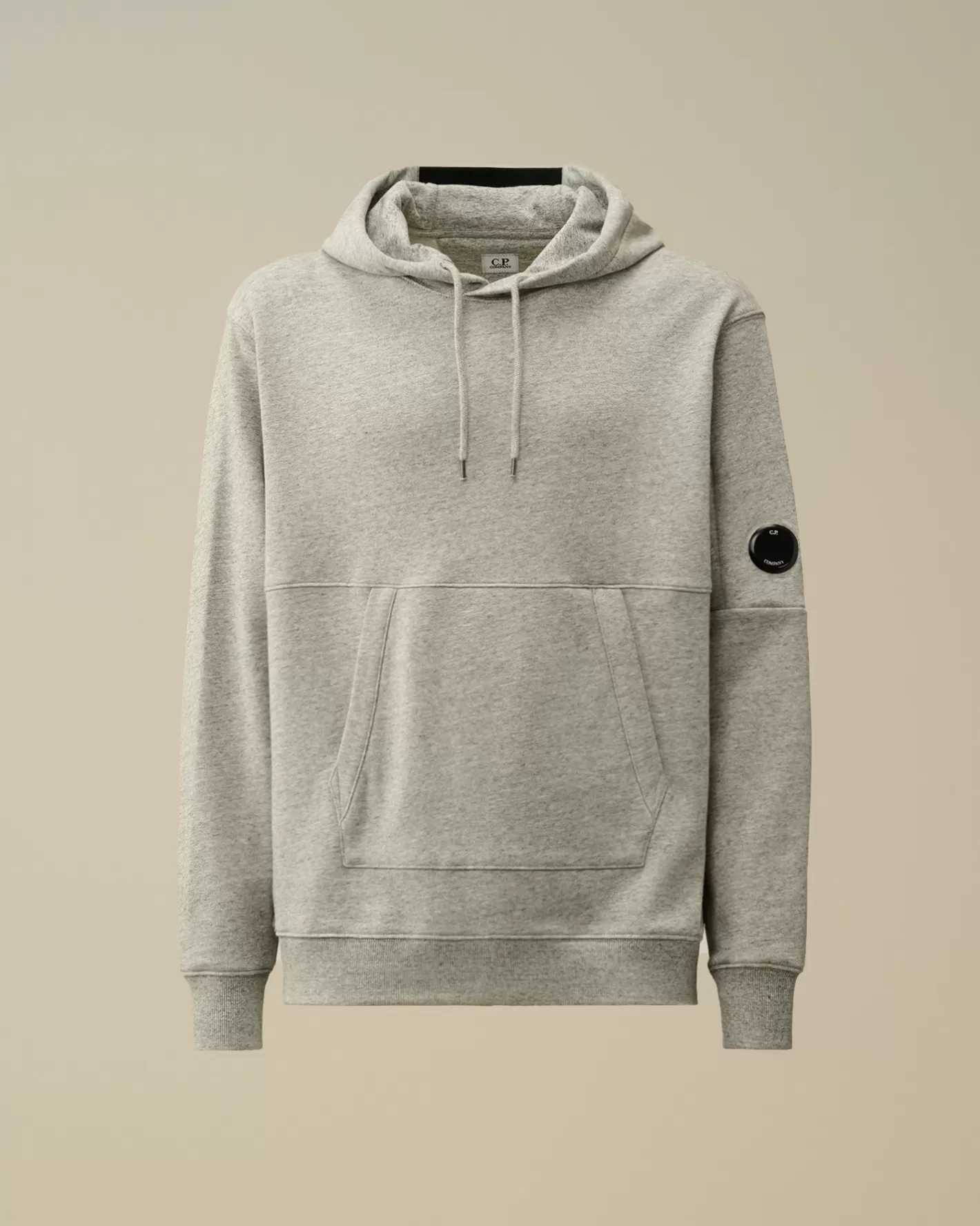 C.P. Company Sweatshirts^Diagonal Raised Fleece Lens Hooded Sweatshirt Greystone Melange