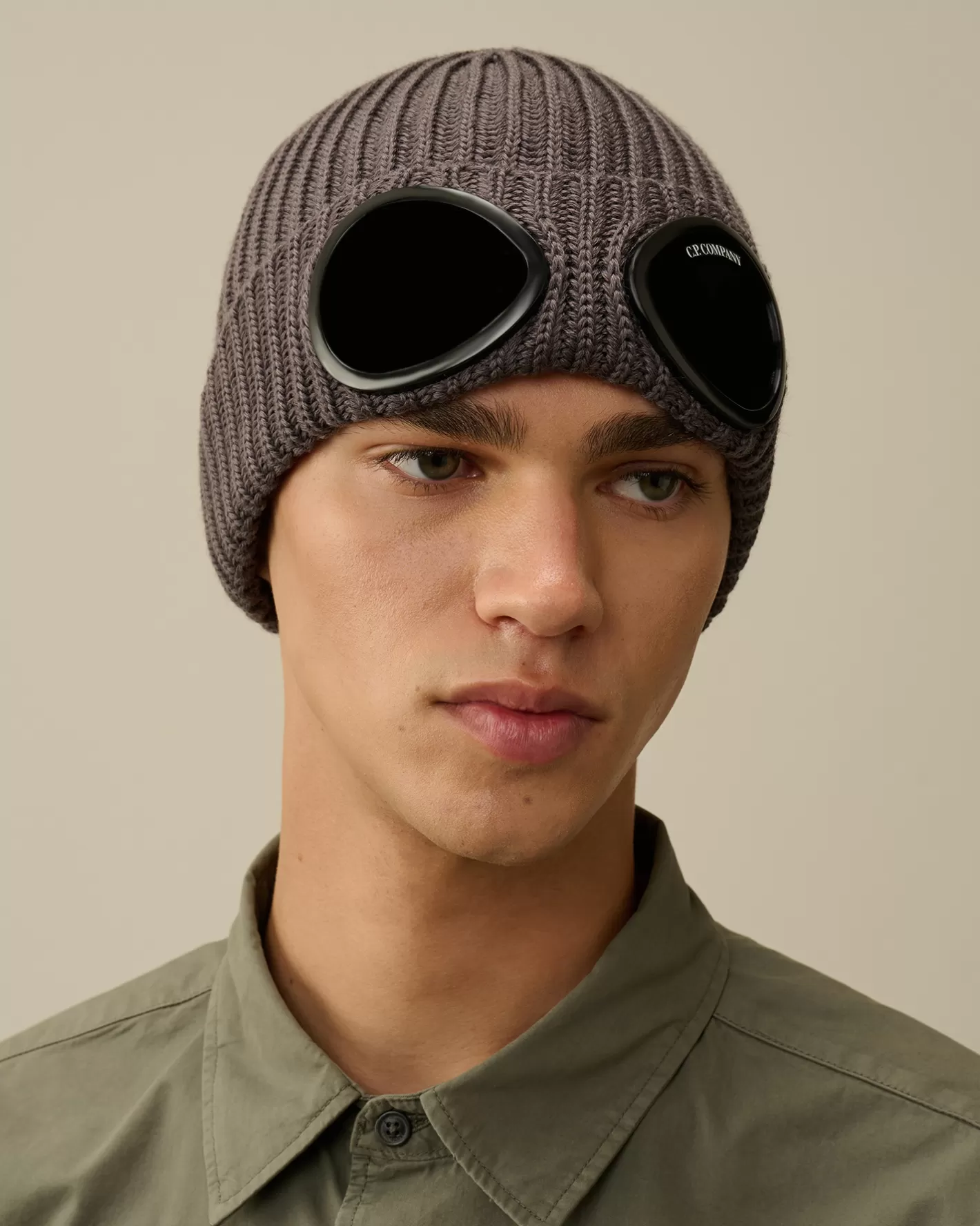 C.P. Company Hats^Extra Fine Merino Wool Goggle Beanie Boulevard – Violet