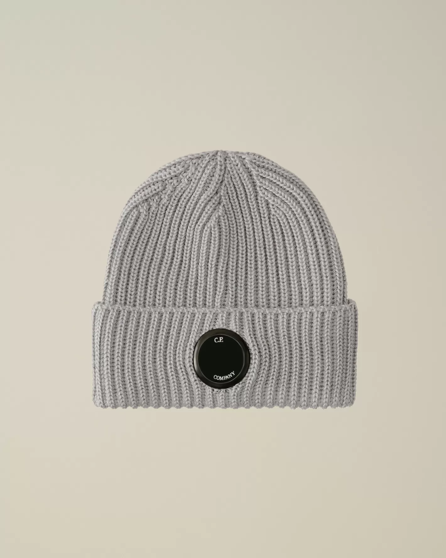 C.P. Company Hats^Extra Fine Merino Wool Lens Beanie Griffin Grey