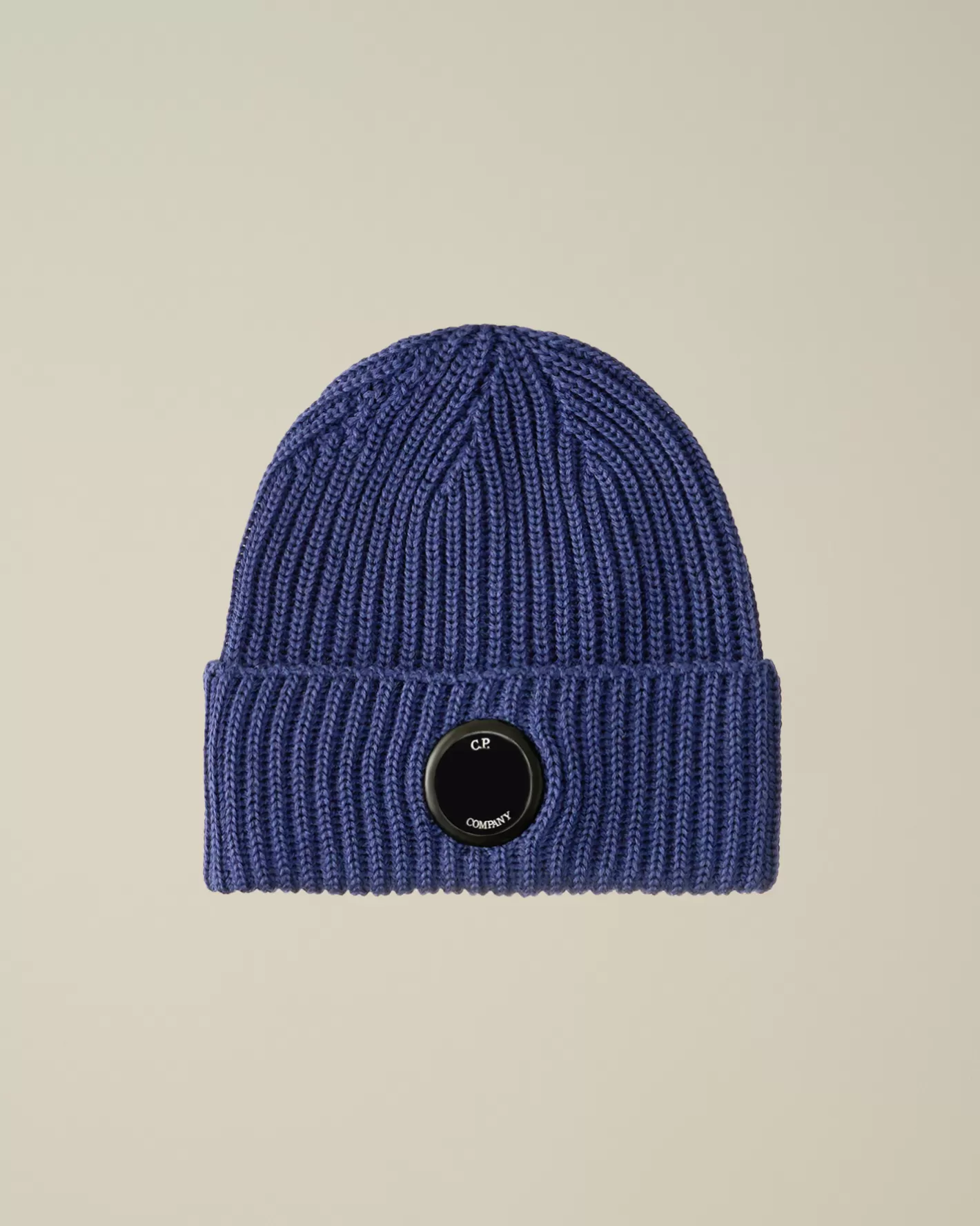 C.P. Company Hats^Extra Fine Merino Wool Lens Beanie Estate Blue