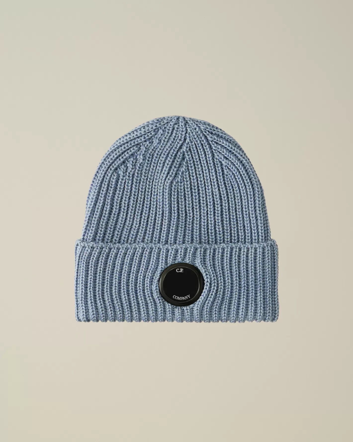 C.P. Company Hats^Extra Fine Merino Wool Lens Beanie Flint Stone – Blue