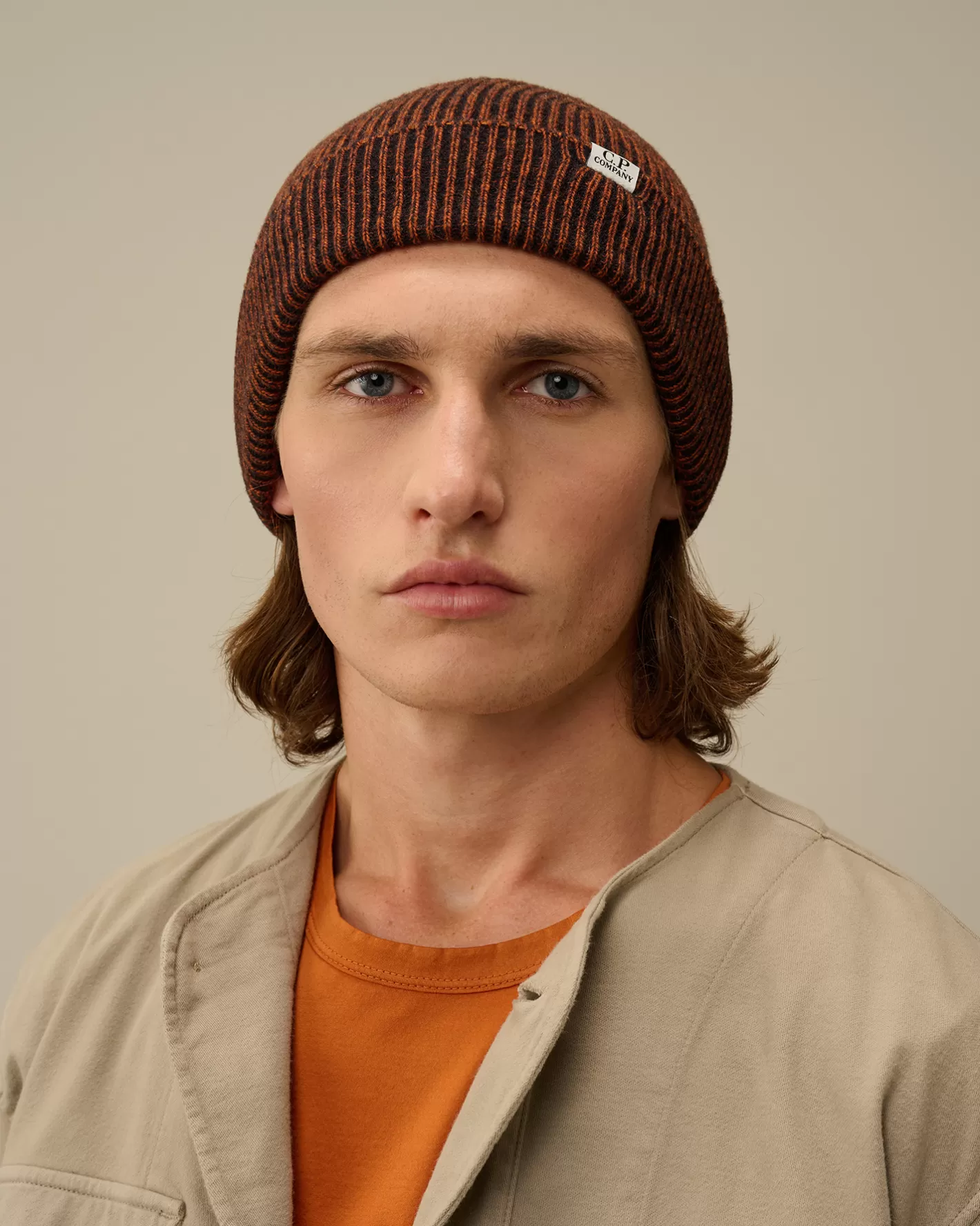 C.P. Company Hats^Fleece Knit Beanie Bombay Brown