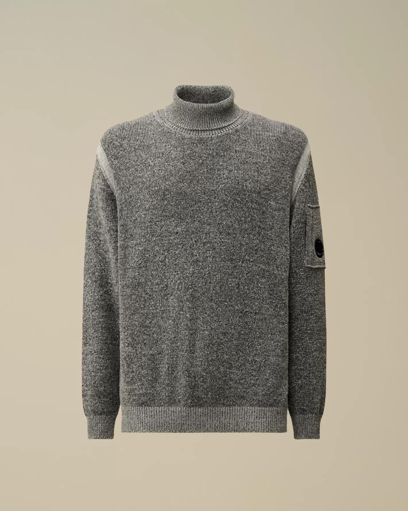 C.P. Company Jumpers^Fleece Knit Turtleneck Knit Black Melange