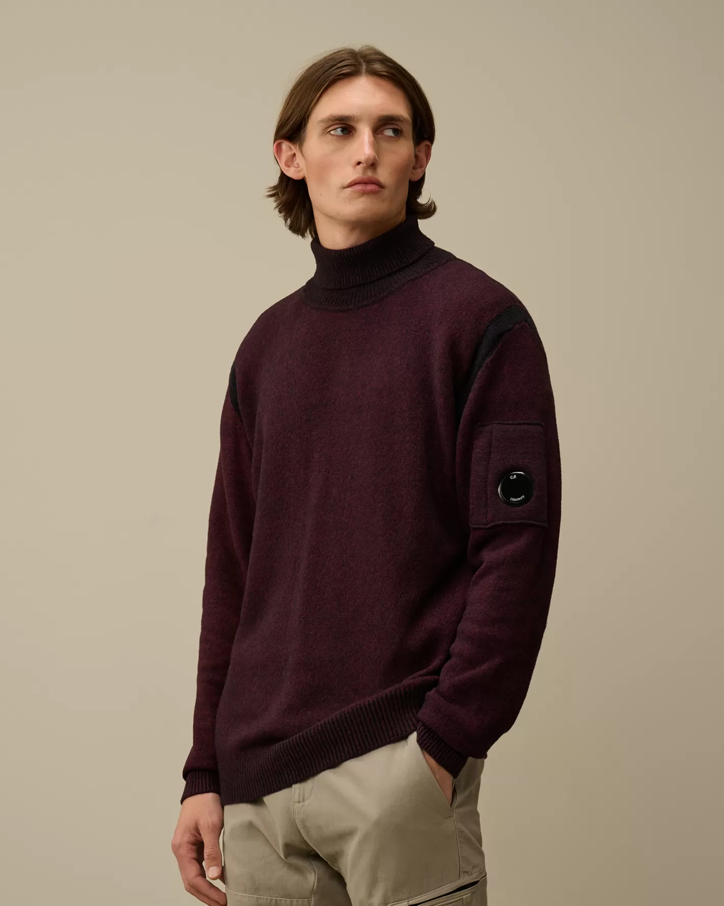 C.P. Company Jumpers^Fleece Knit Turtleneck Knit Potent Purple