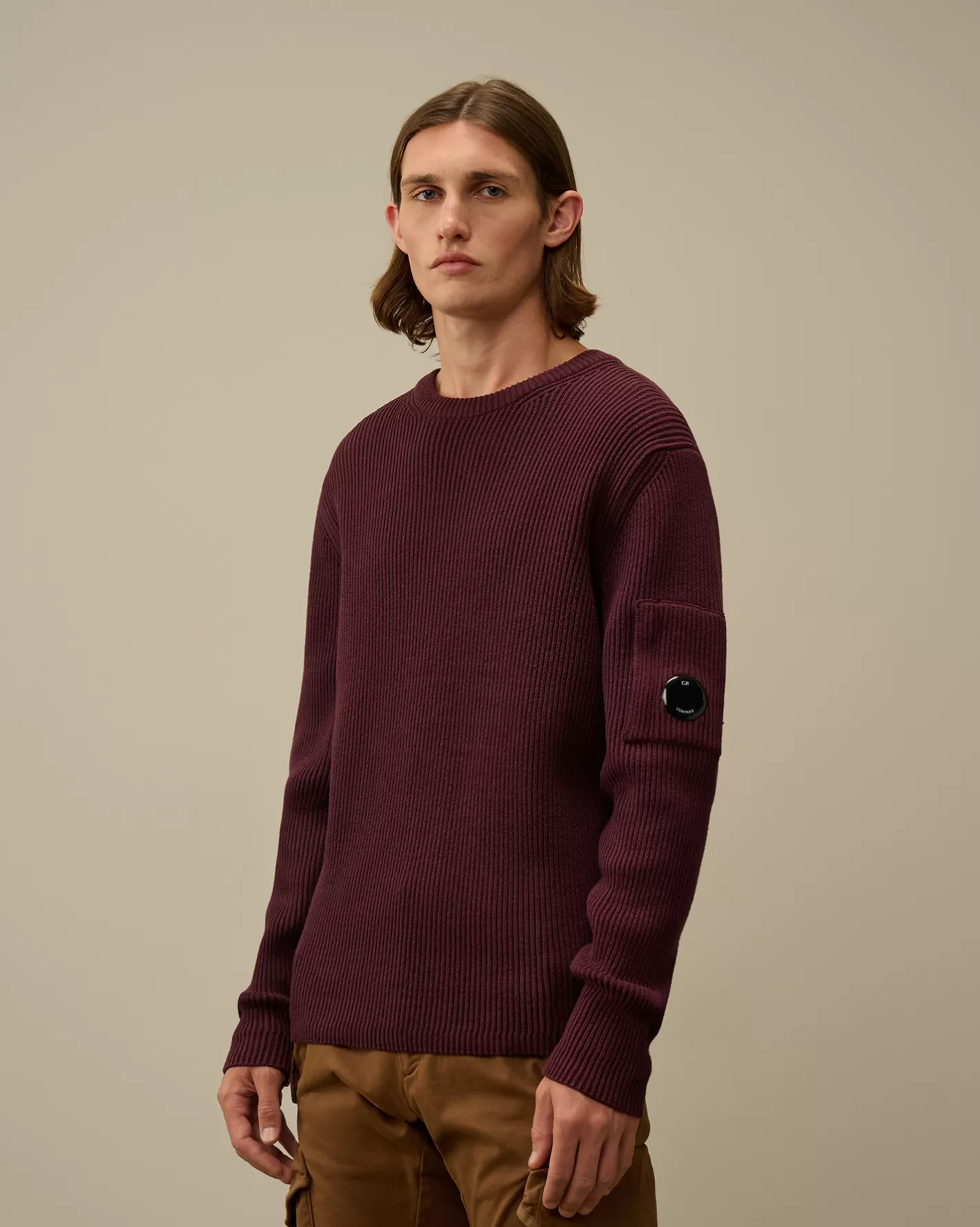 C.P. Company Jumpers^Full Rib Crew Neck Knit Potent Purple