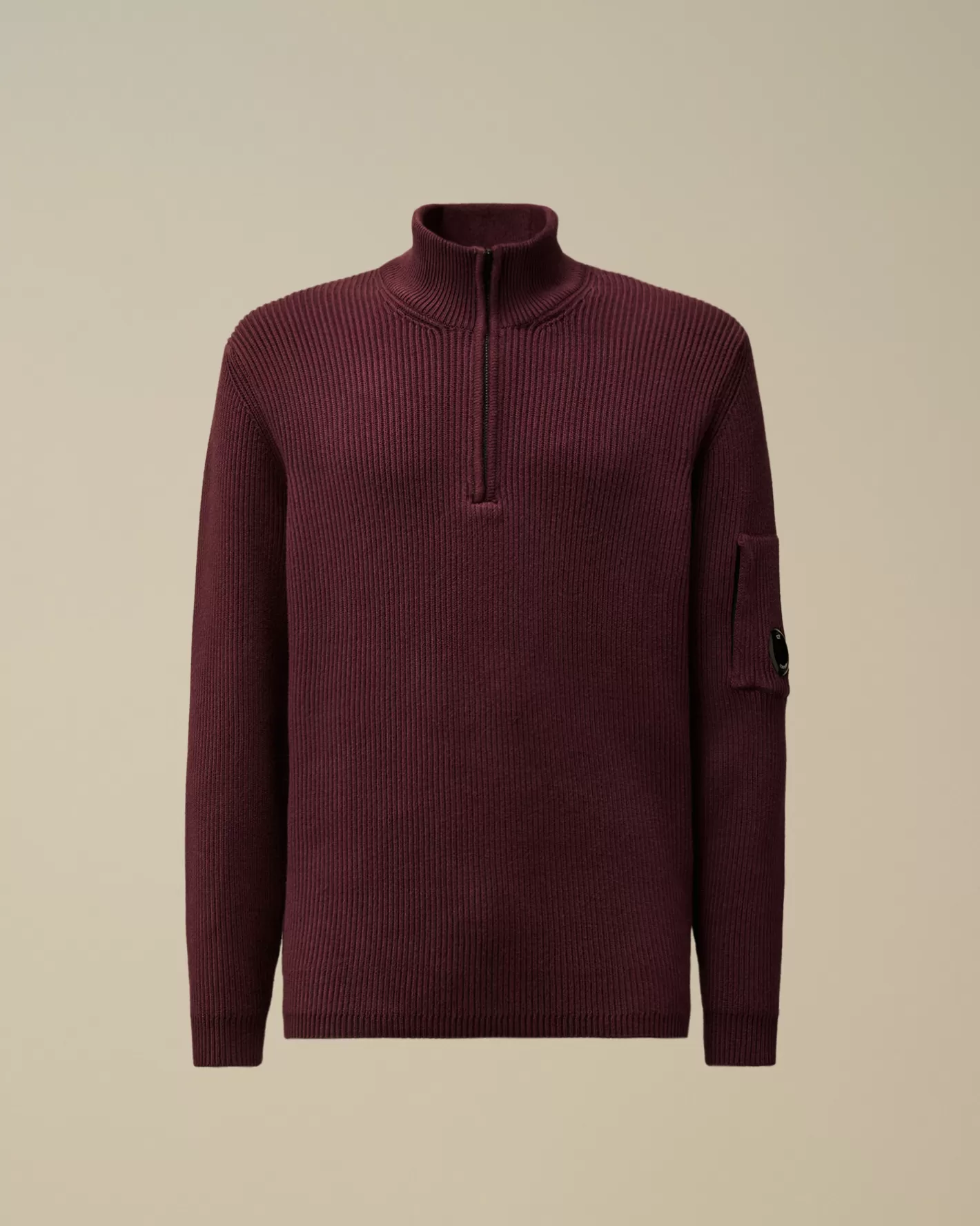 C.P. Company Jumpers^Full Rib Half Zipped Knit Potent Purple