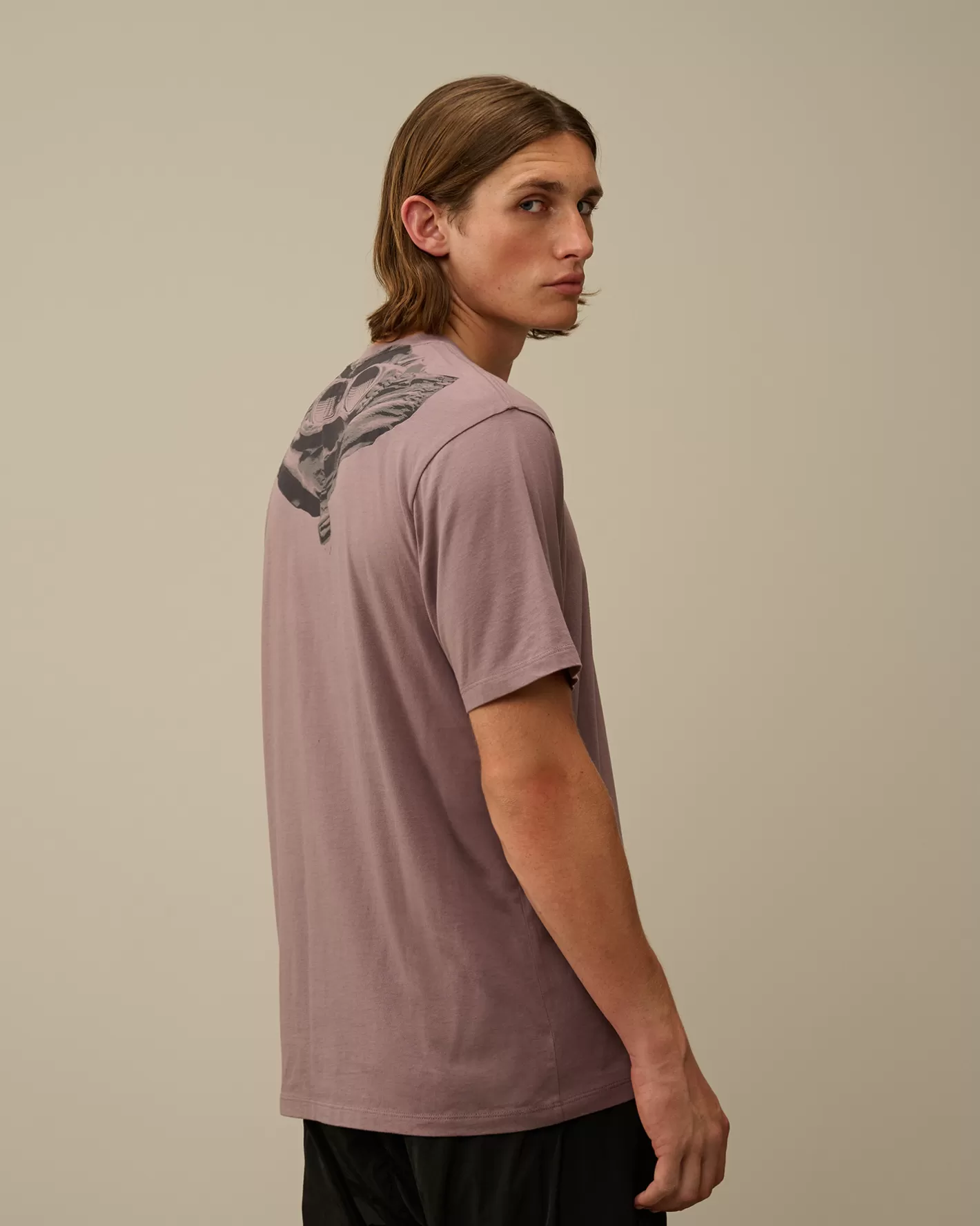 C.P. Company T-shirts & Polo^30/1 Jersey Back Goggle T-Shirt Purple Dove