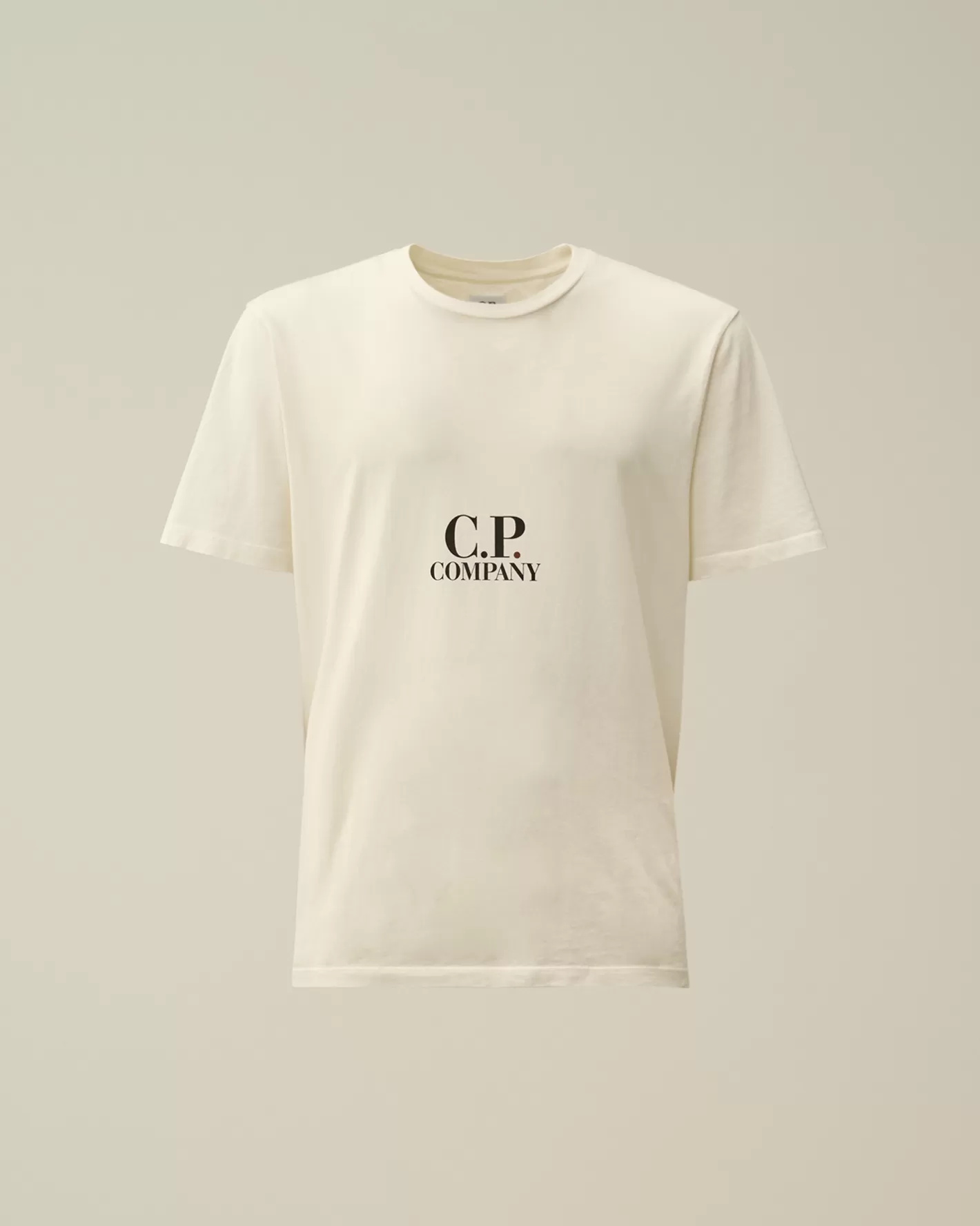 C.P. Company T-shirts & Polo^24/1 Jersey Back Graphic T-Shirt Gauze White