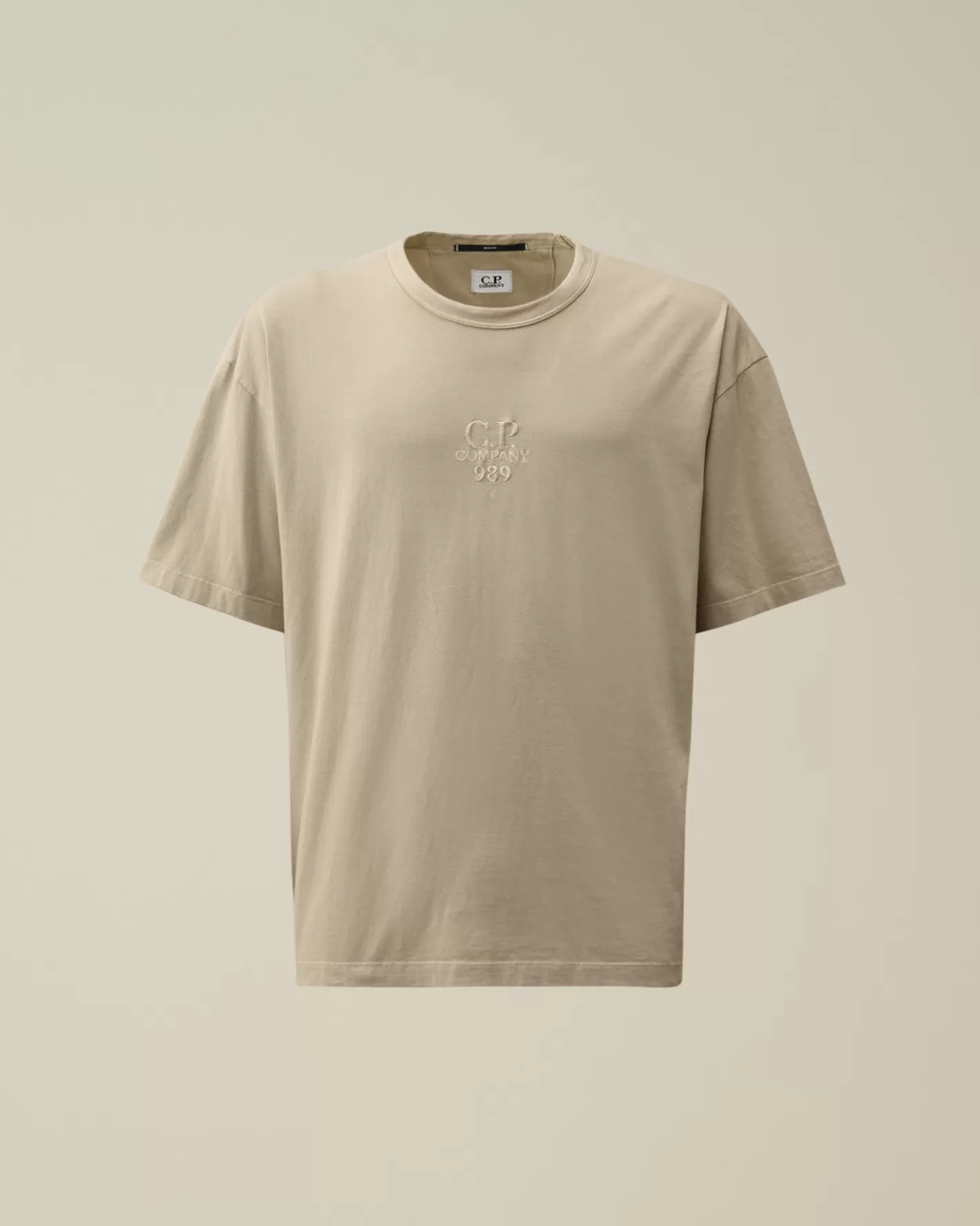 C.P. Company T-shirts & Polo^20/1 Jersey Boxy Logo T-Shirt Vintage Khaki – Beige