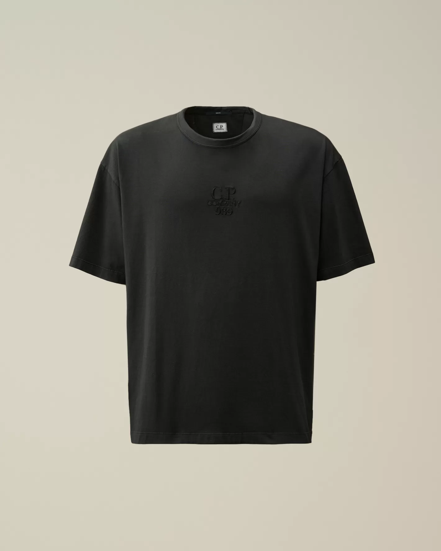 C.P. Company T-shirts & Polo^20/1 Jersey Boxy Logo T-Shirt Black Sand