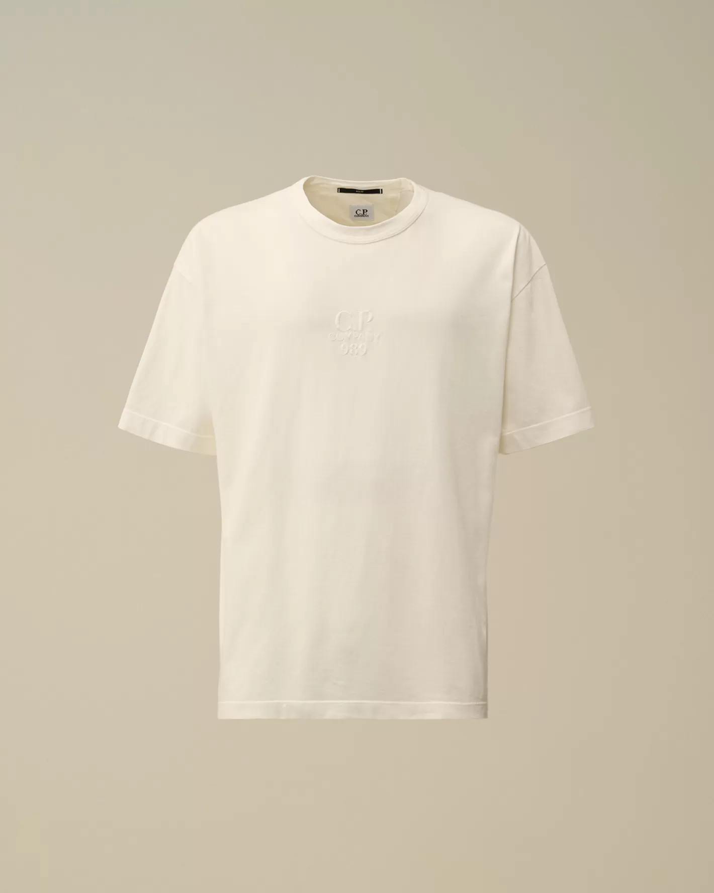 C.P. Company T-shirts & Polo^20/1 Jersey Boxy Logo T-Shirt Gauze White