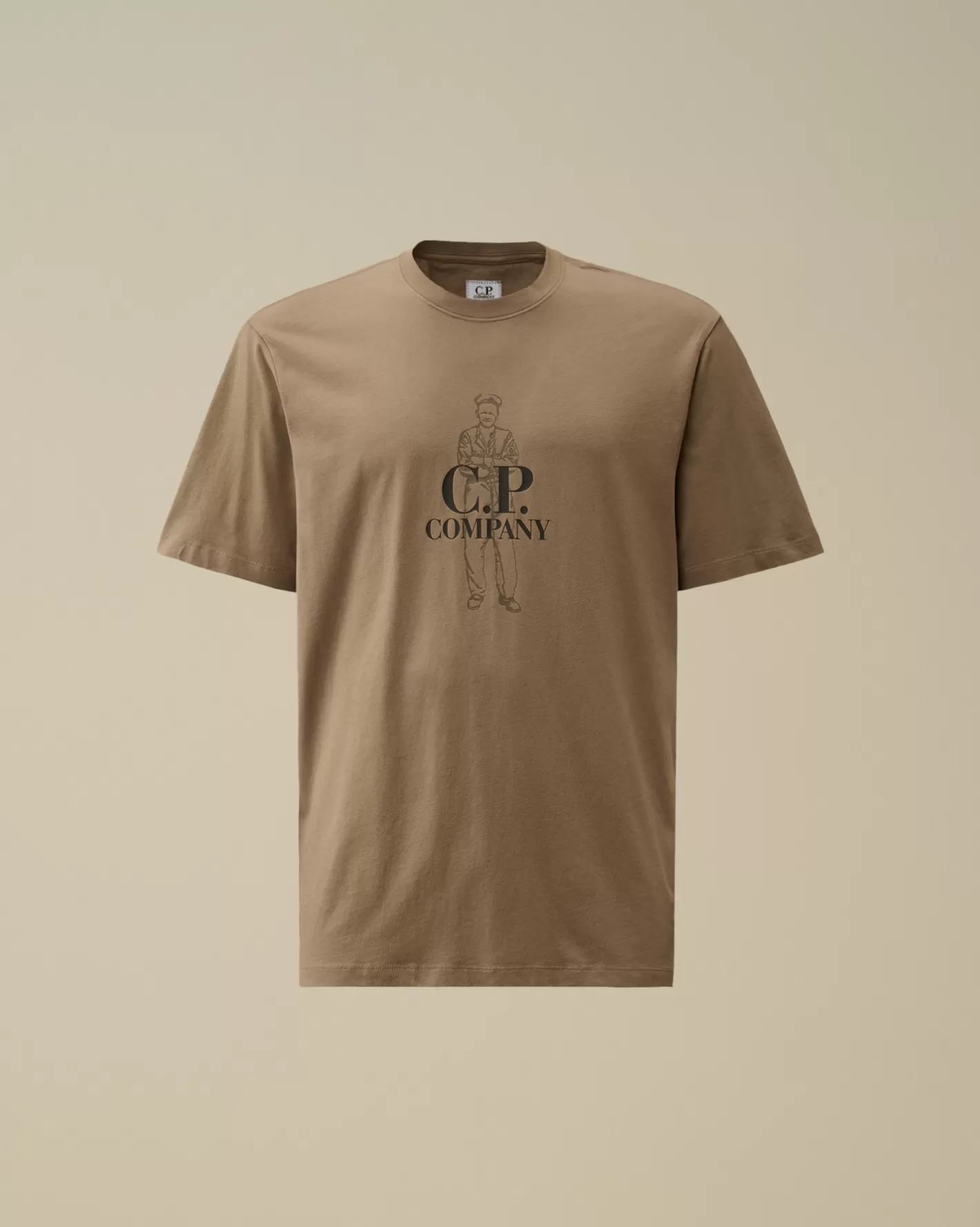 C.P. Company T-shirts & Polo^30/1 Jersey British Sailor T-Shirt Walnut – Beige