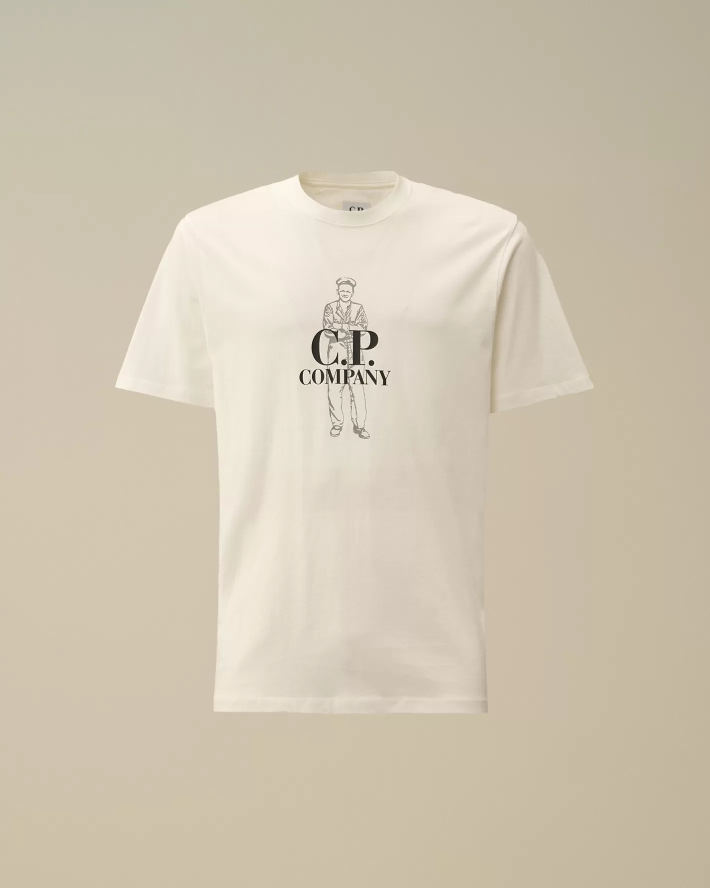 C.P. Company T-shirts & Polo^30/1 Jersey British Sailor T-Shirt Gauze White